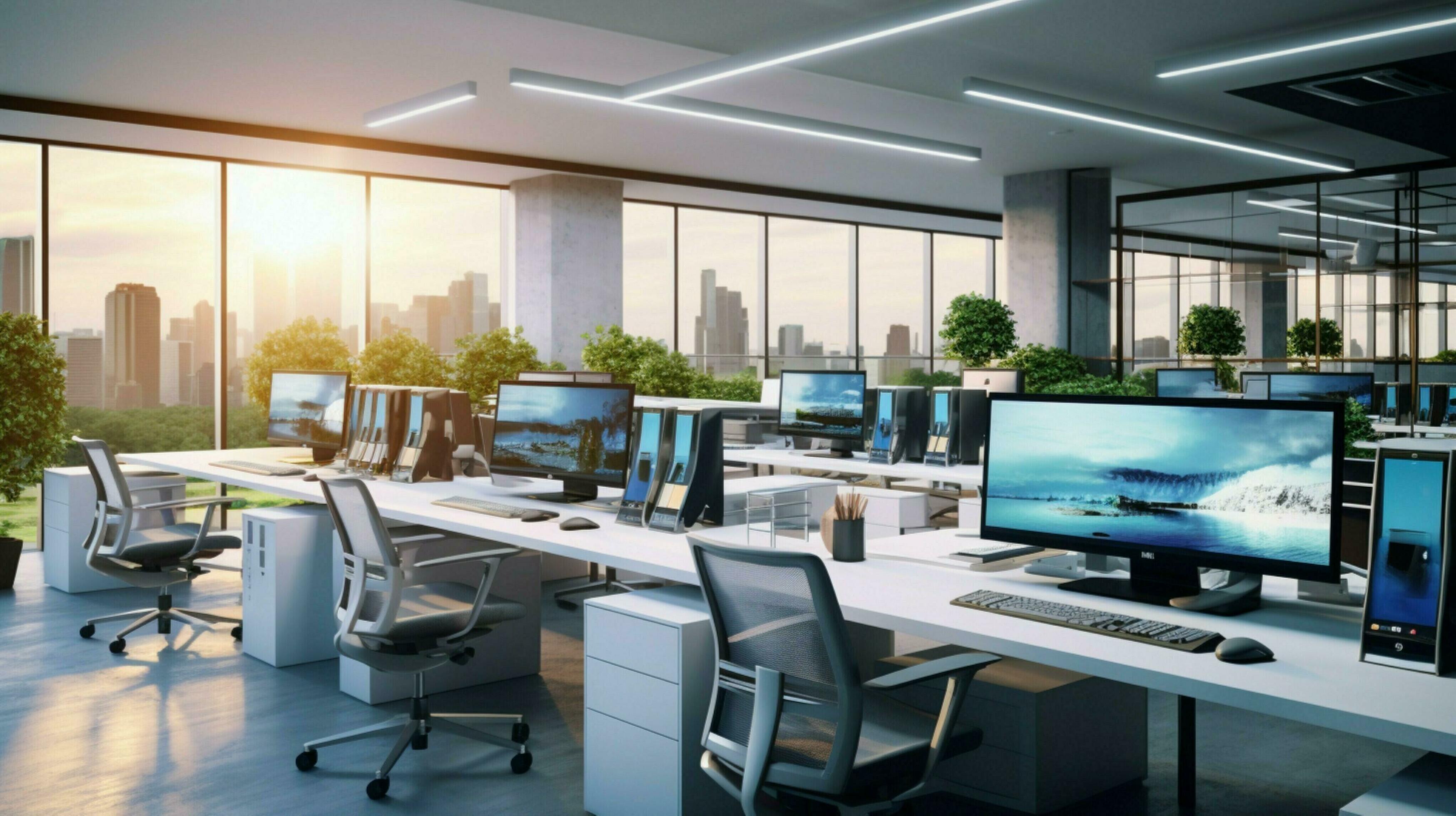 modern office with computer equipment and technology 32943731 Stock