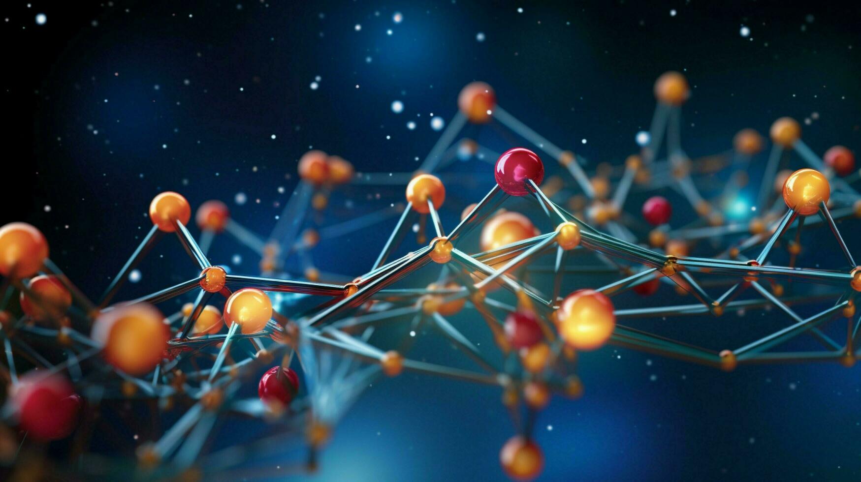 molecules connect in scientific discovery symbolizing photo