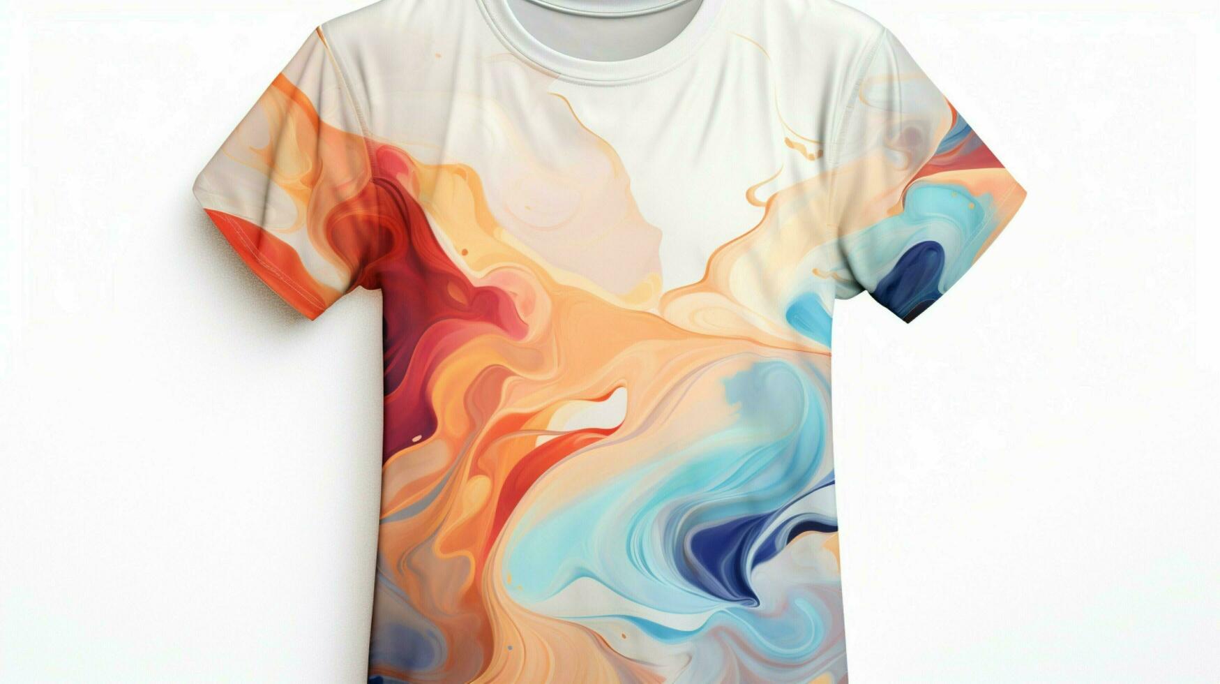 multi colored abstract pattern on fashionable t shirt photo