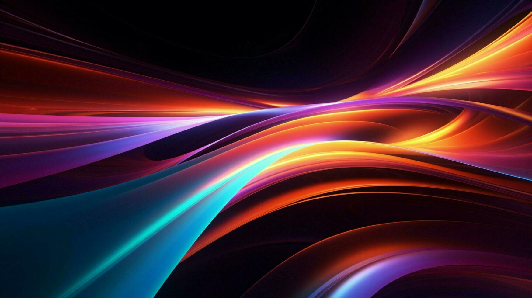 multicolored futuristic wave pattern in digitally generate photo