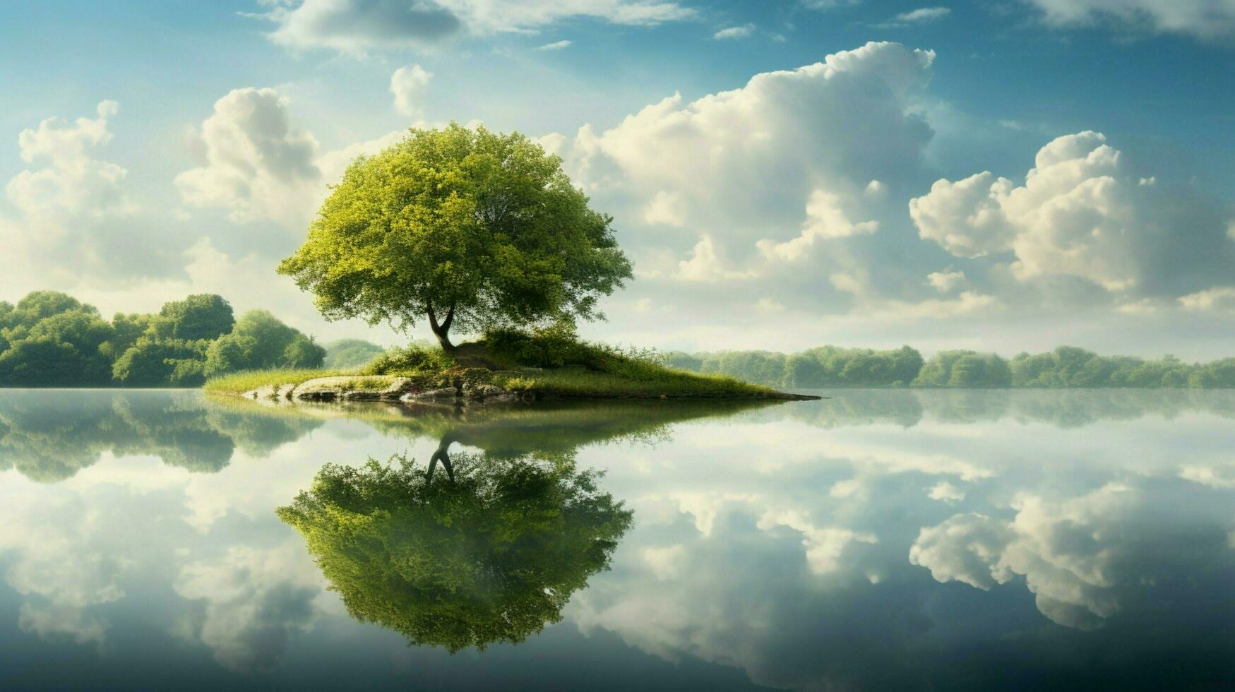 nature beauty reflected in tranquil outdoor scene photo