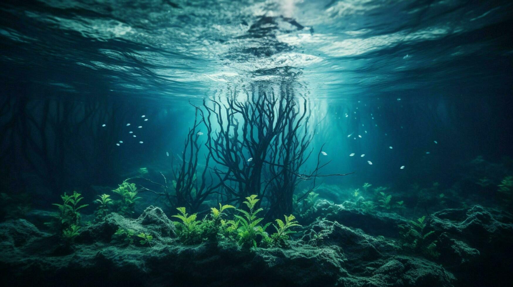 nature growth underwater root and wet background photo