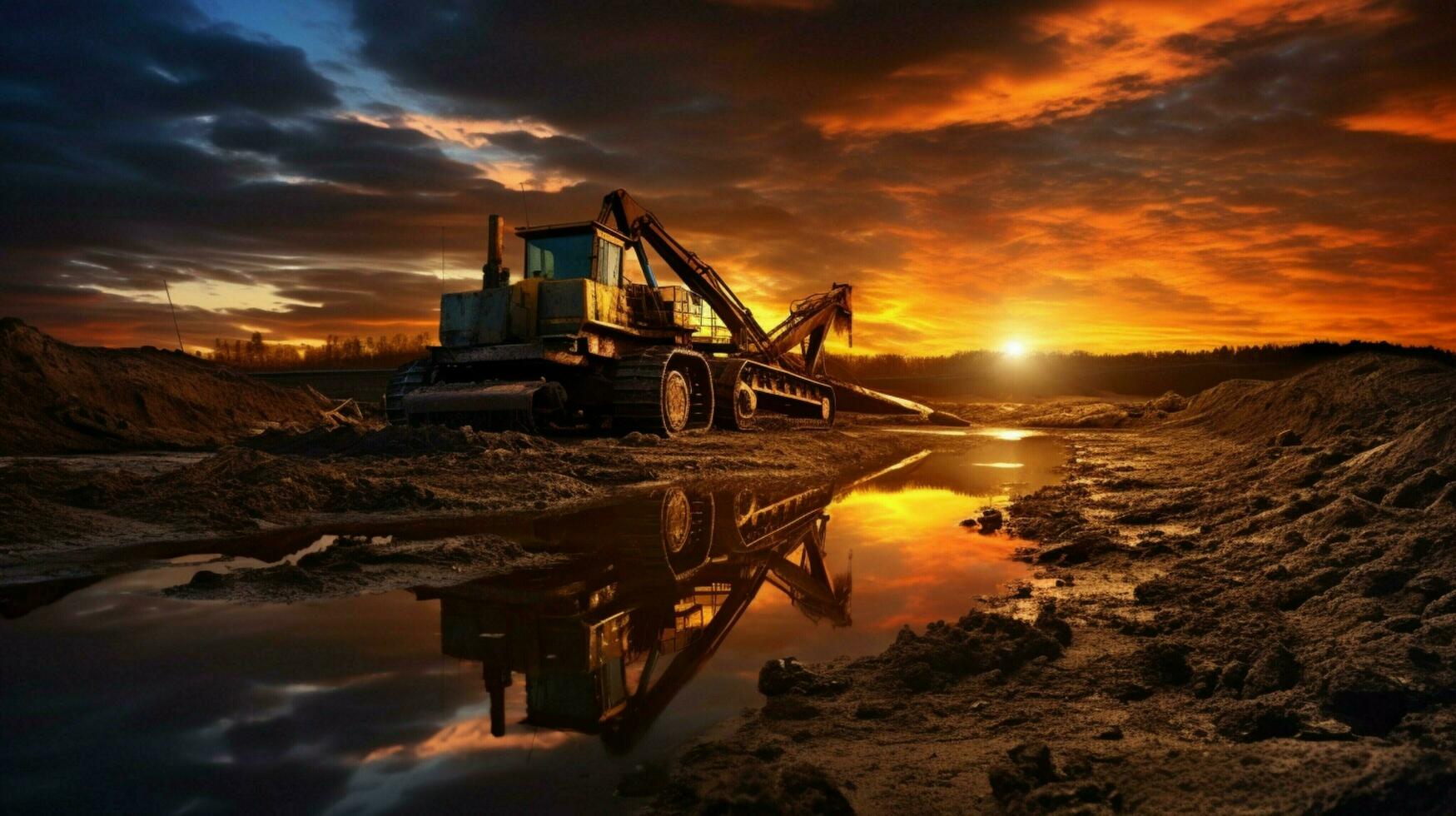 naturaleza al aire libre con industria maquinaria trabajando maravilloso foto