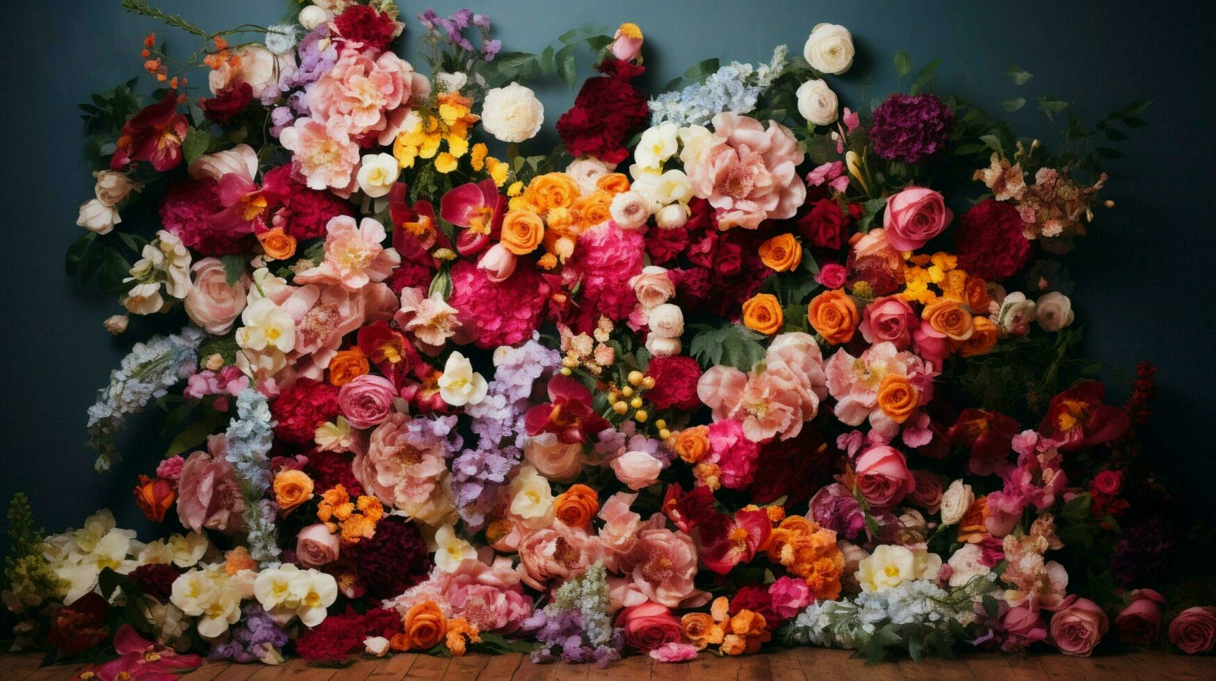 natures elegance in vibrant floral bouquet backdrop photo