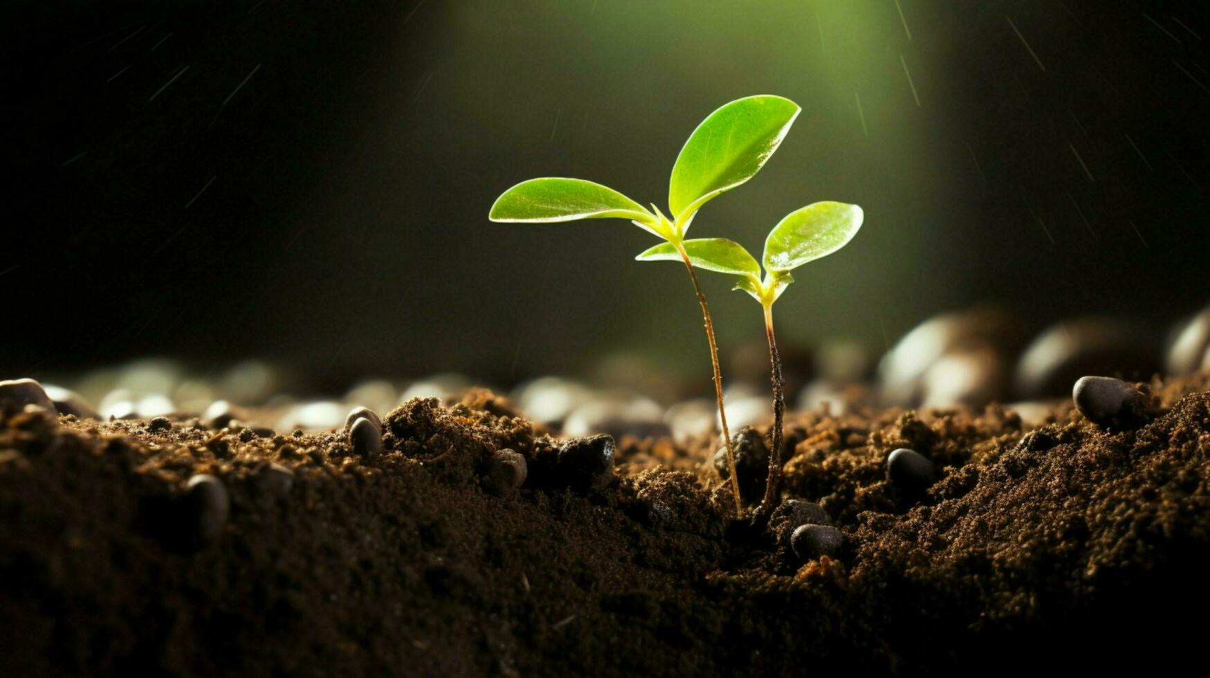nuevo vida comienza con orgánico planta de semillero crecimiento foto