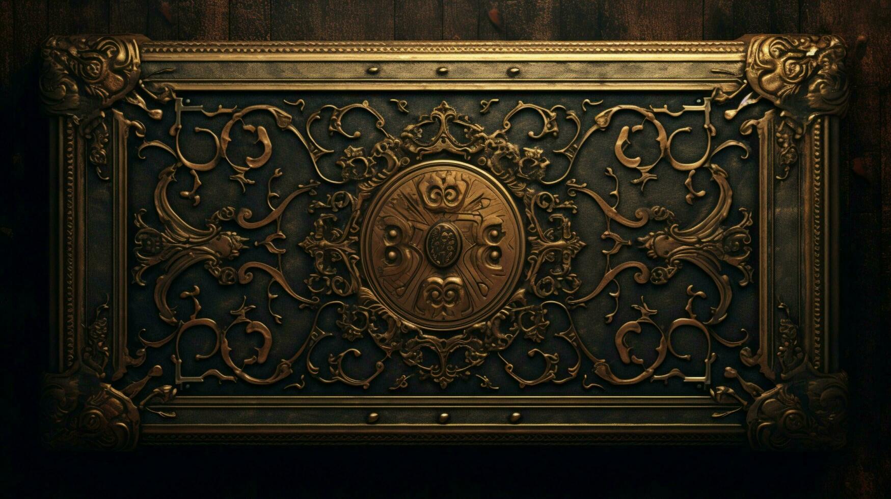 old fashioned book cover on ornate wooden box photo