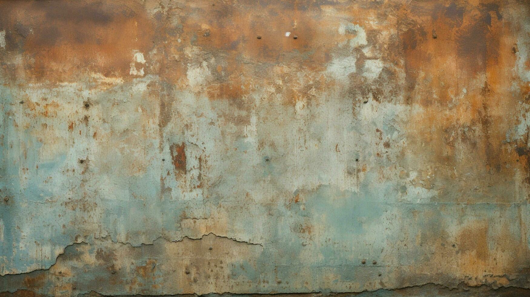 old grungy building wall with rusty metal textures photo