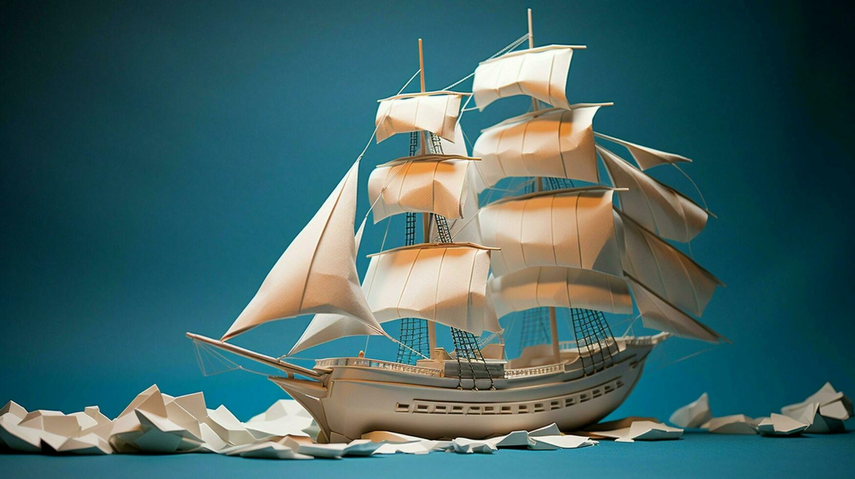 origami paper craft ship sails on imagination nautical photo