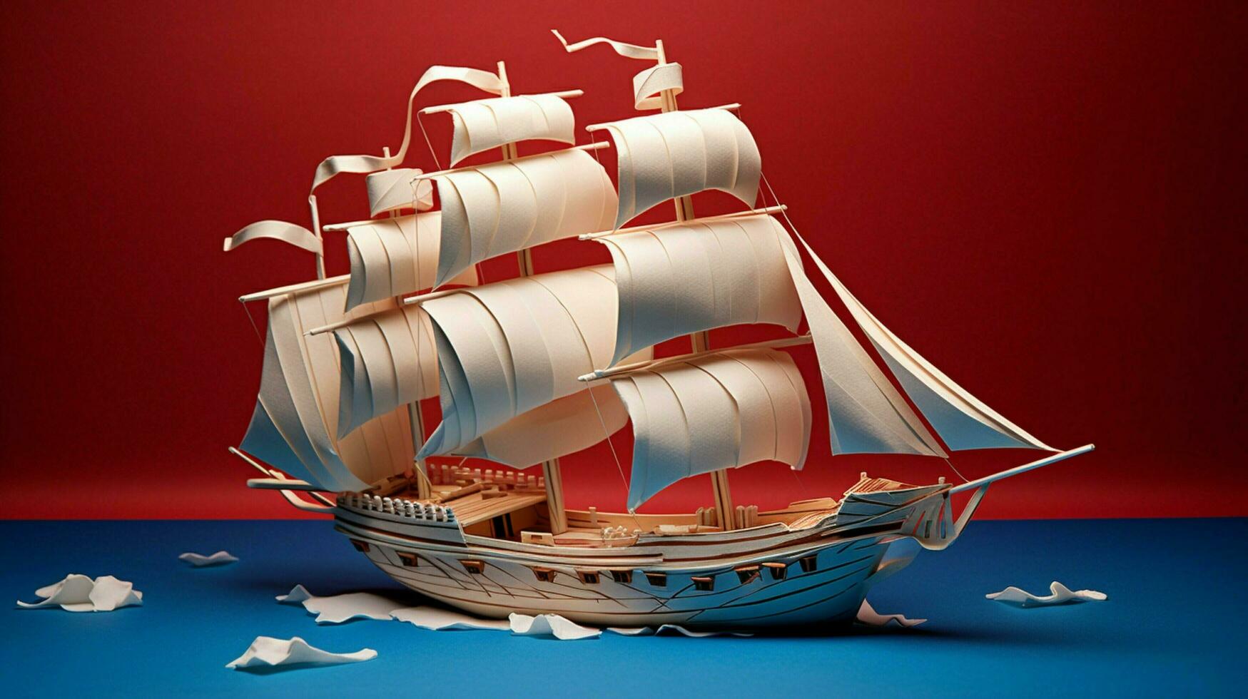 origami paper craft ship sails on imagination nautical photo