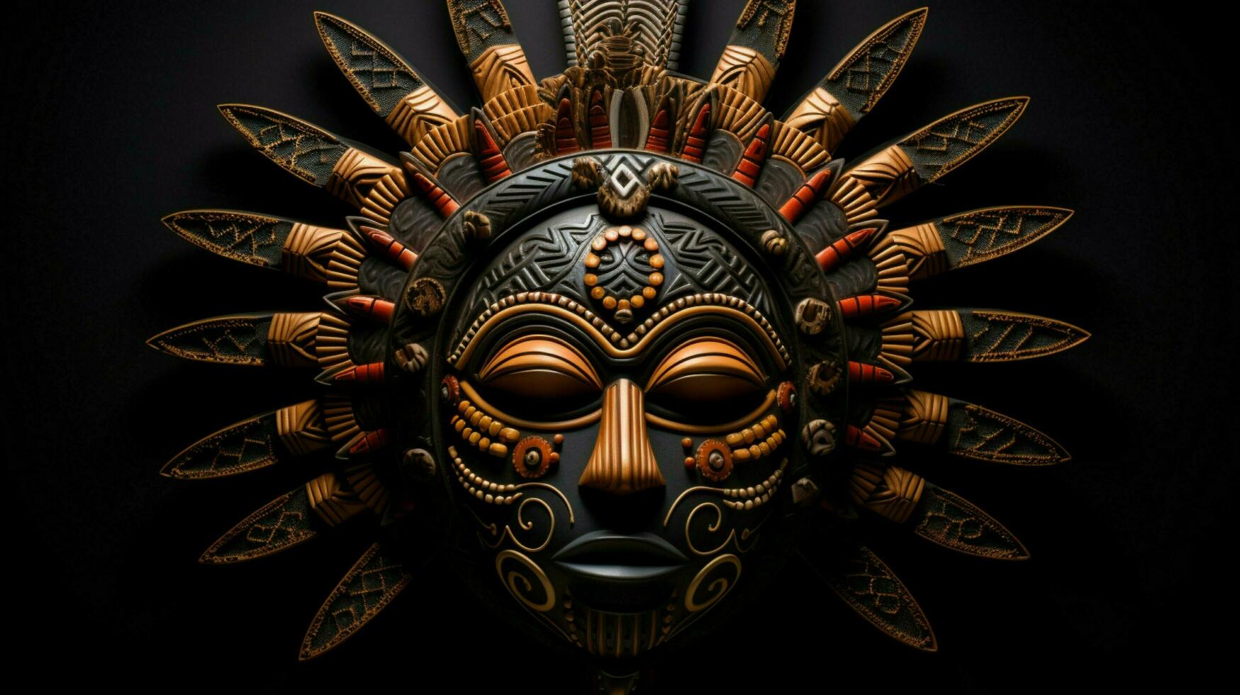 ornate african mask showcases ancient tribal culture photo