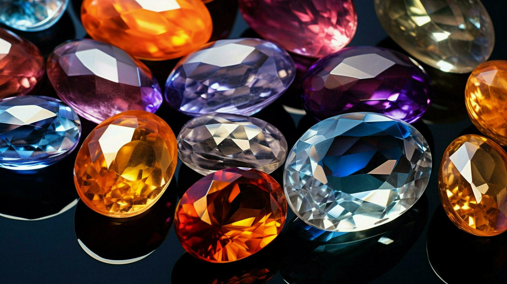 precious gems luxury transparent stones in abundance photo