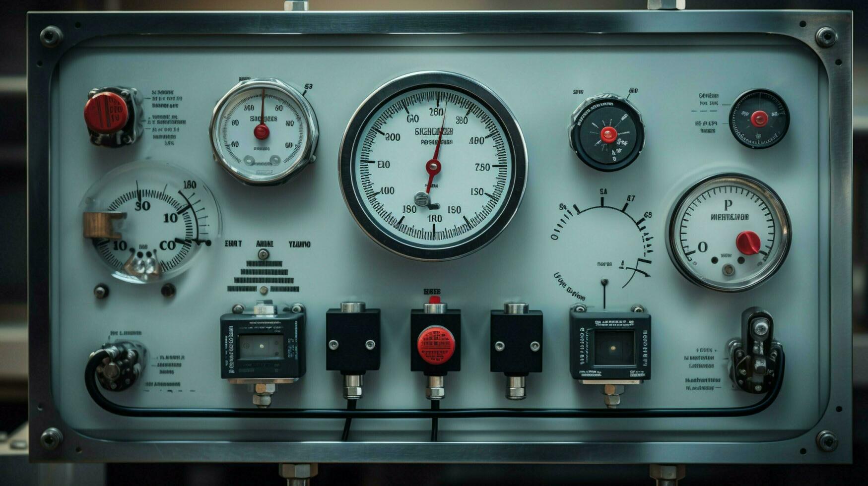 precision gauge and control panel in industry photo