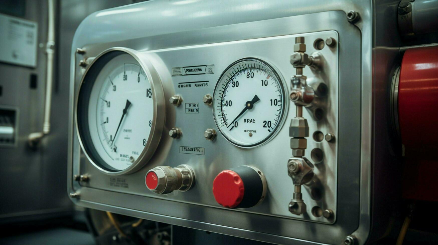 precision gauge and control panel in industry photo