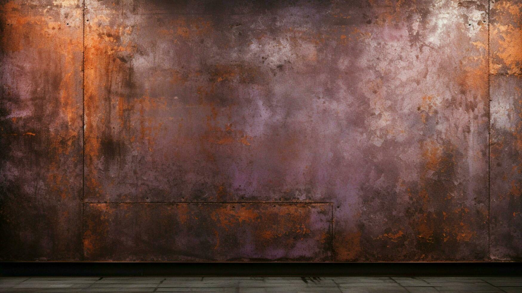 rusty metal wall with purple vignette photo