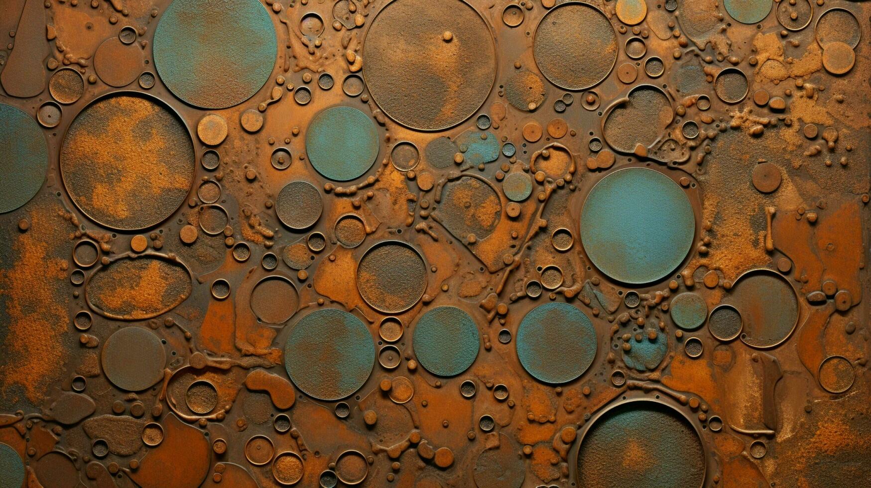 rusty metal wall with textured pattern photo