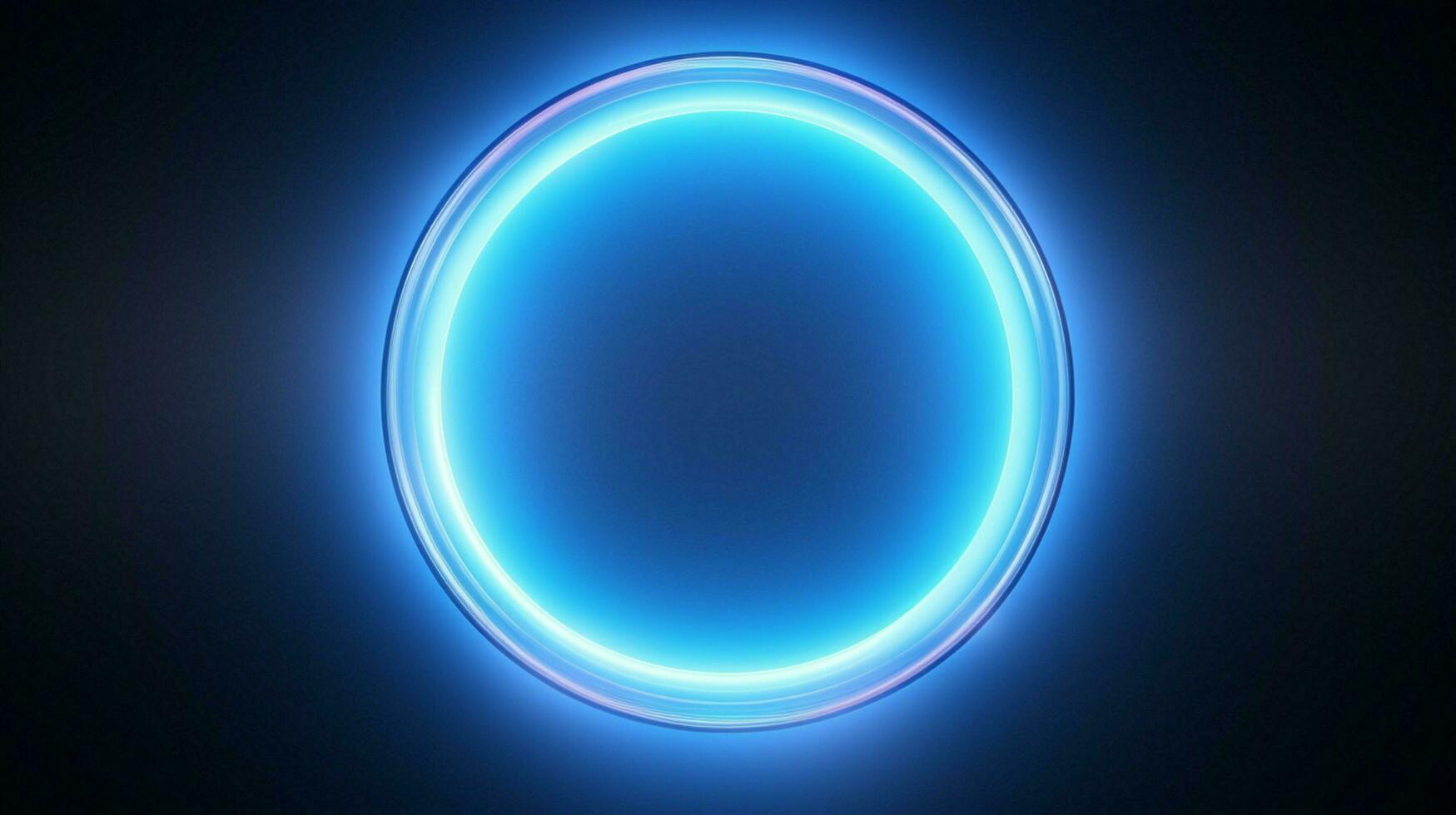 shiny blue circle illuminated by lighting equipment photo