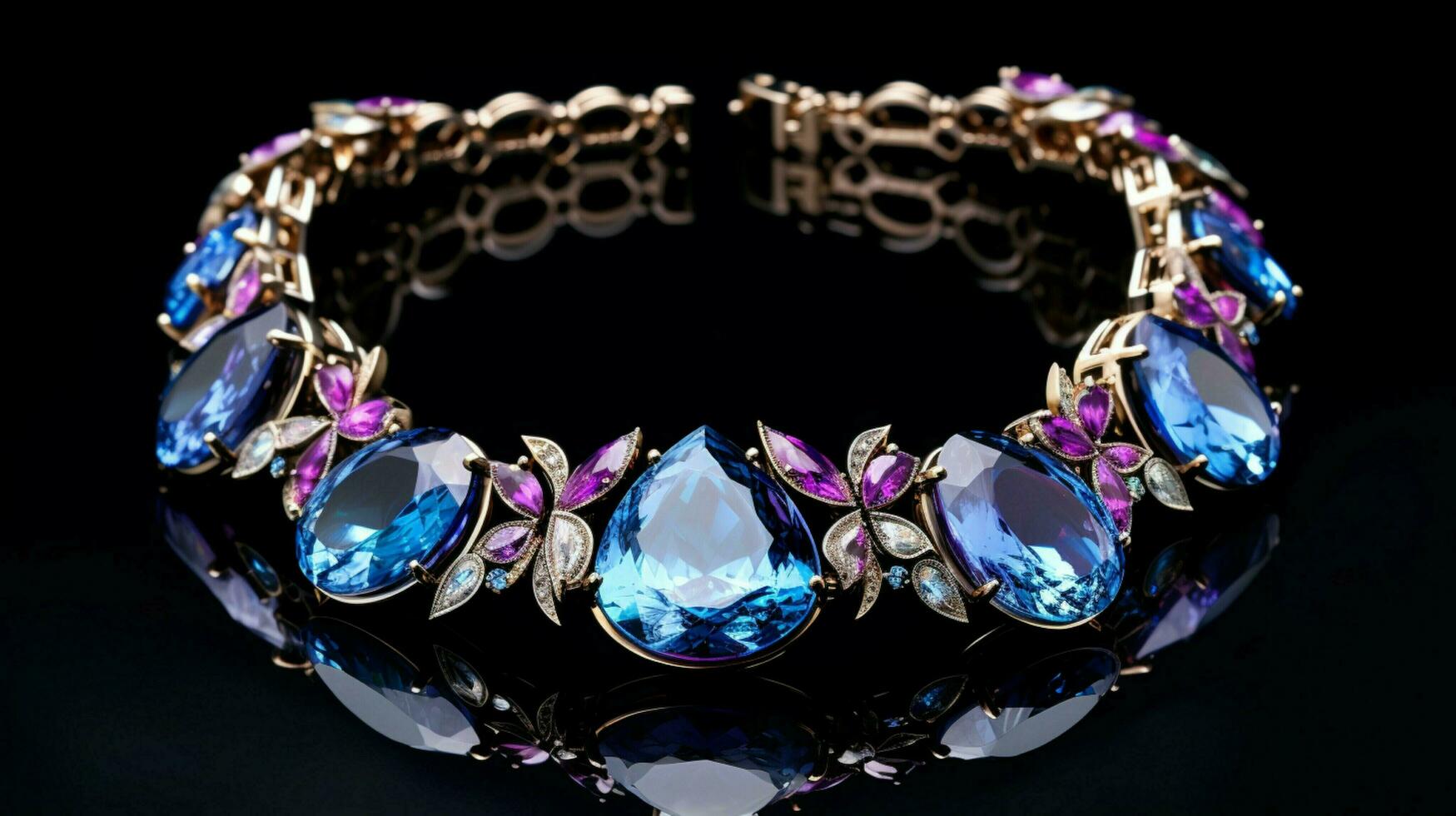 shiny gemstone necklace reflects elegance and glamour photo