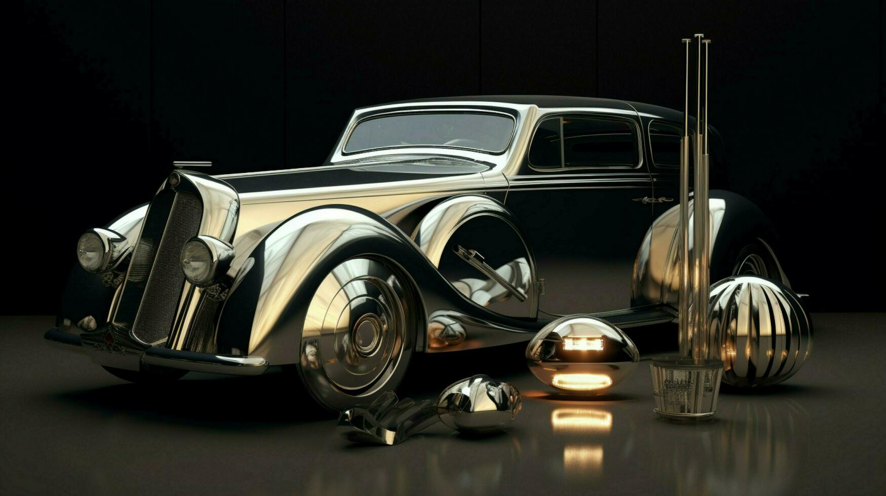 shiny metal car equipment for a journey photo