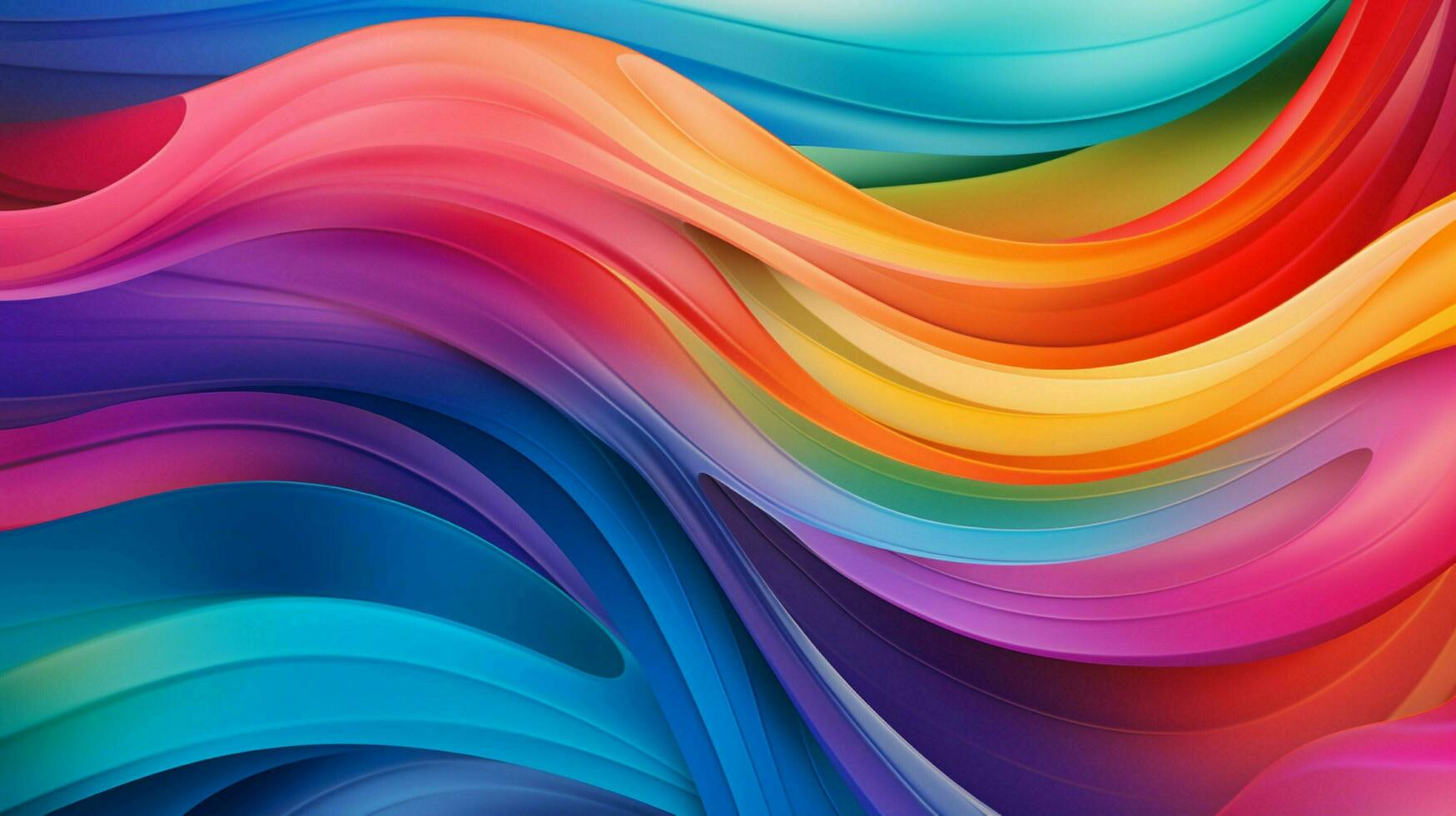 suave fluido ola ilustración en vibrante multi colores foto
