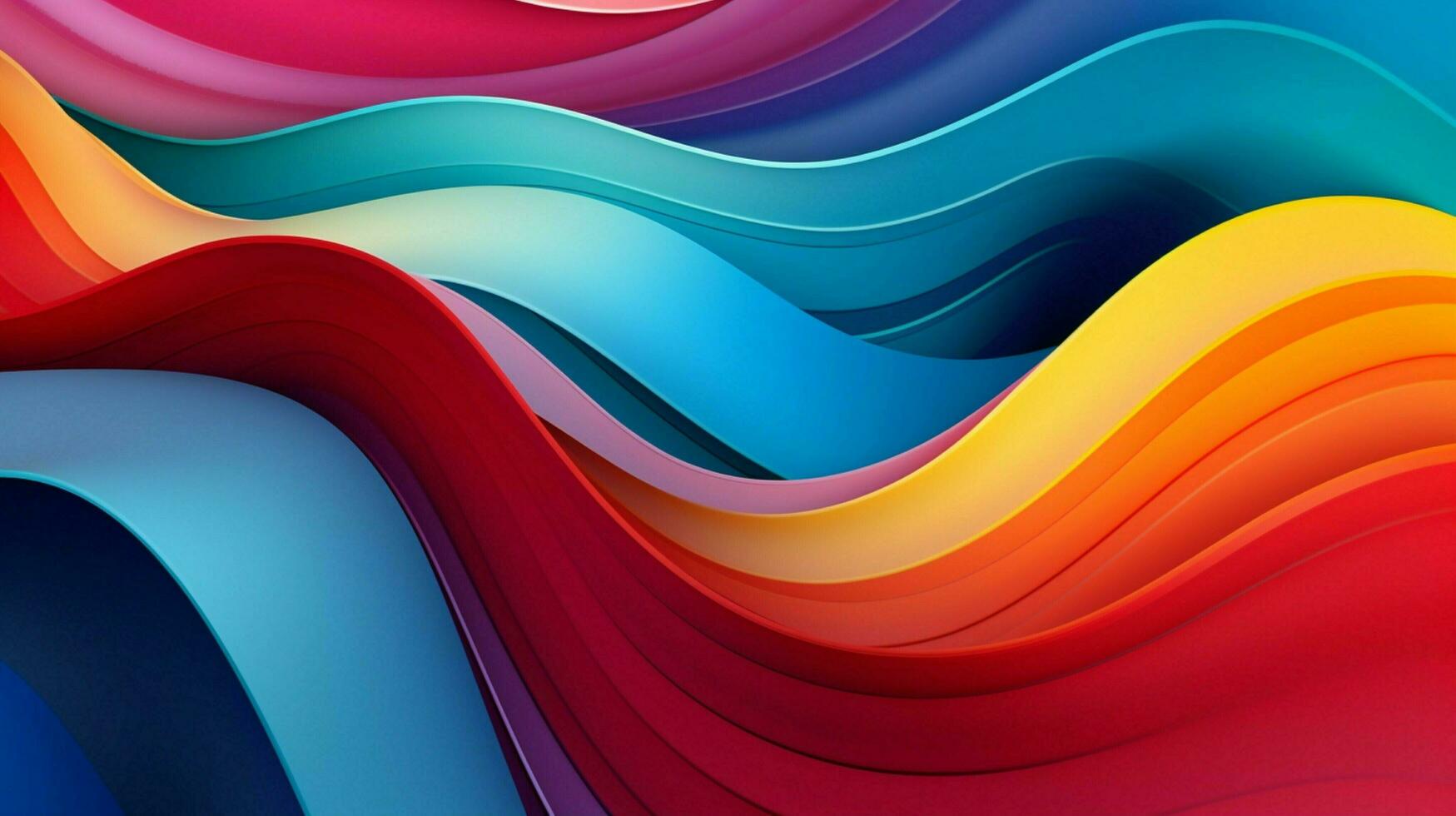 smooth flowing wave pattern in multi colored abstract photo