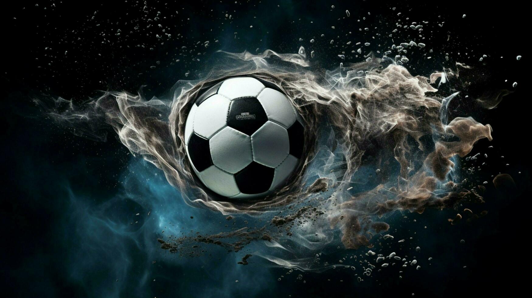 soccer ball kicking through dirty netting photo