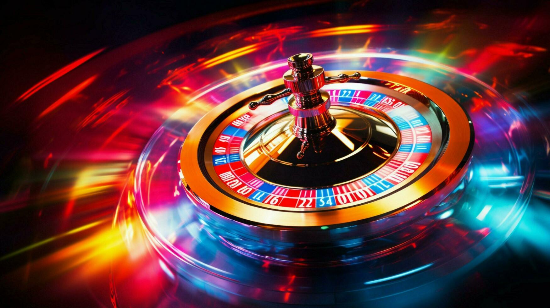 spinning roulette wheel brings vibrant nightlife fun photo