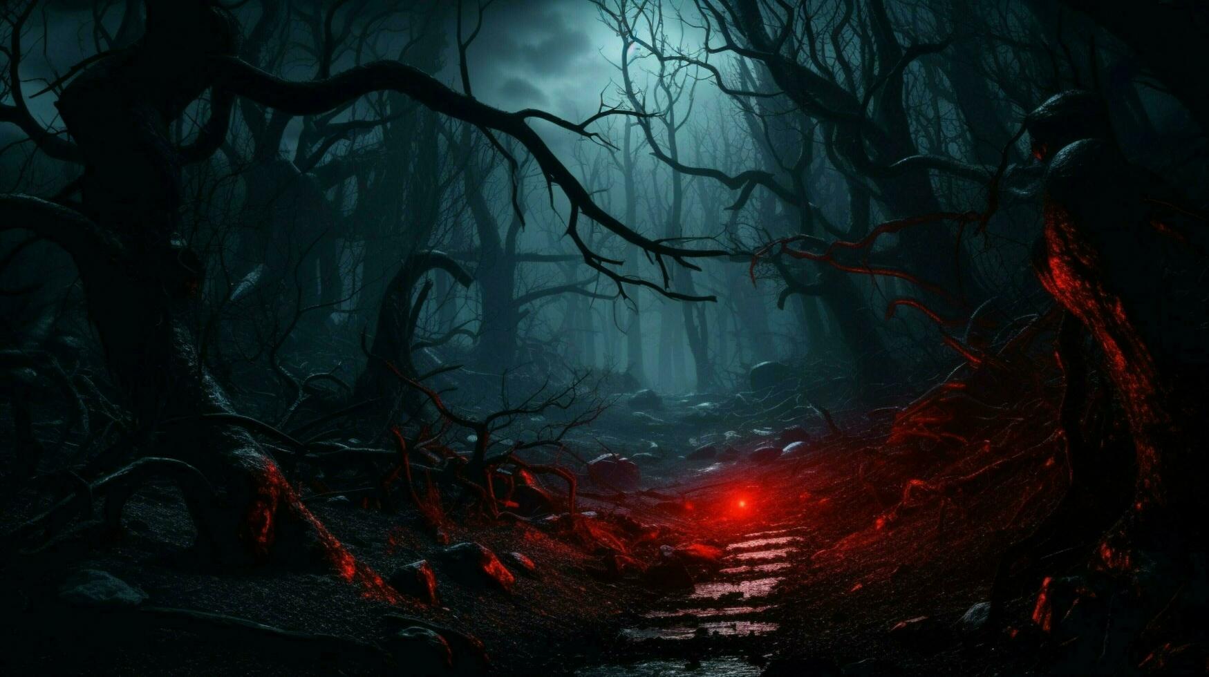 spooky forest mystery horror beauty in nature photo