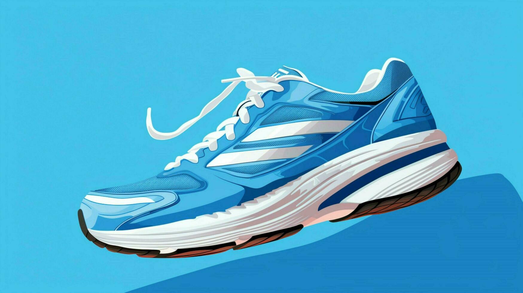 deporte zapato ilustración en azul fondo foto