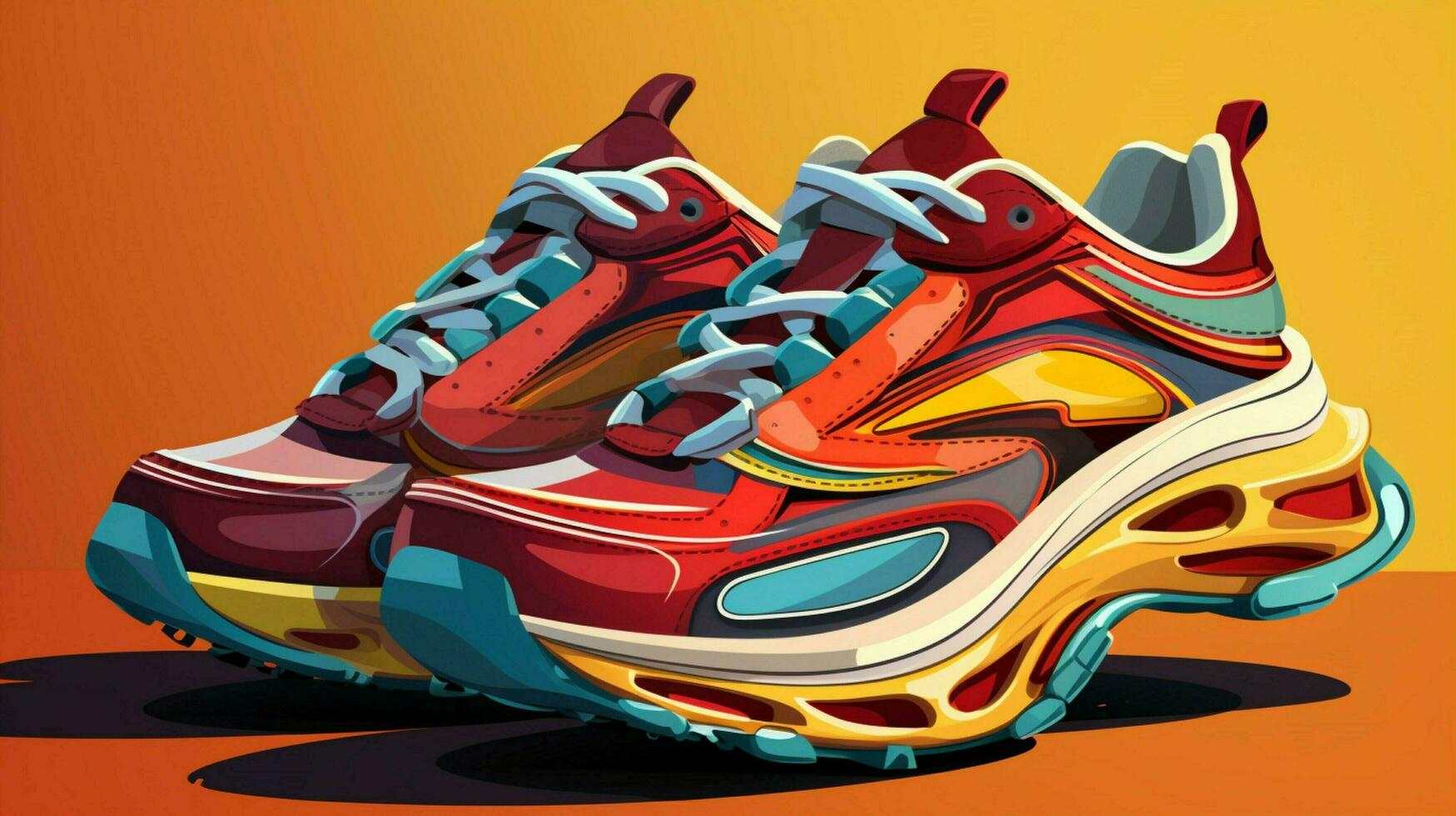 sports shoe pair design illustration photo