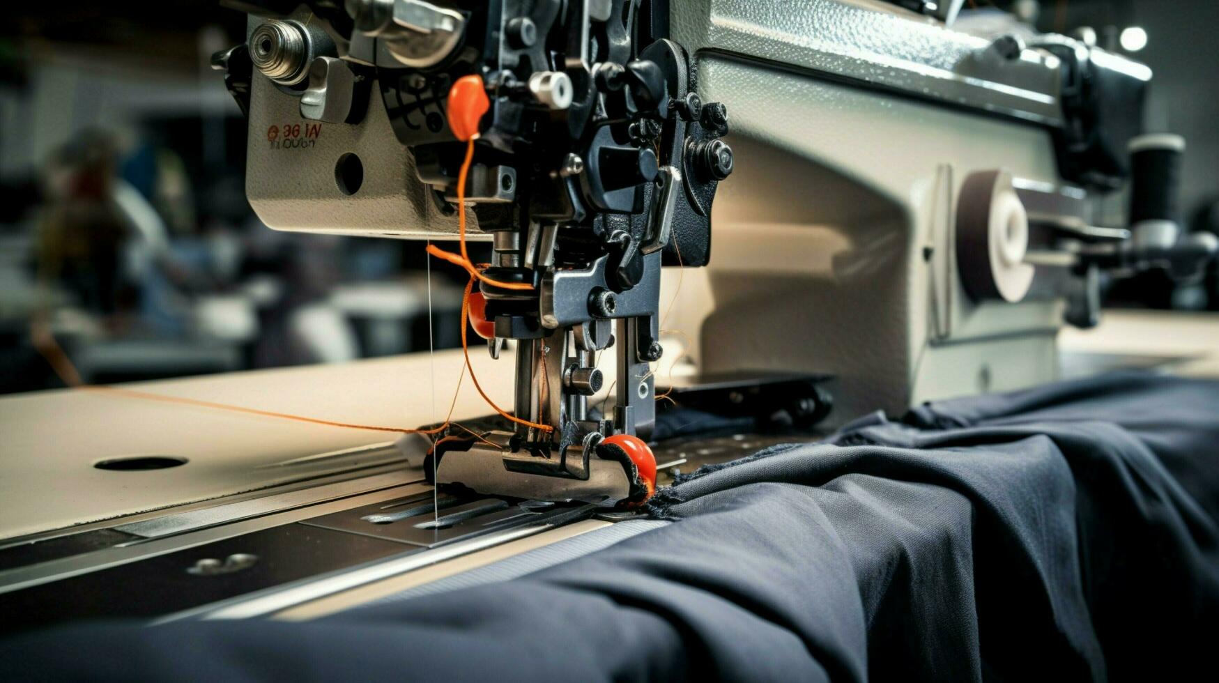 steel machinery sews garment with precision accuracy photo