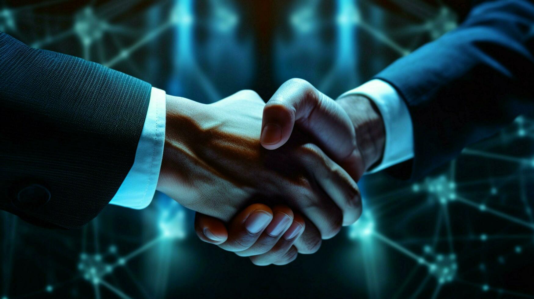 successful business partnership handshake agreement team photo