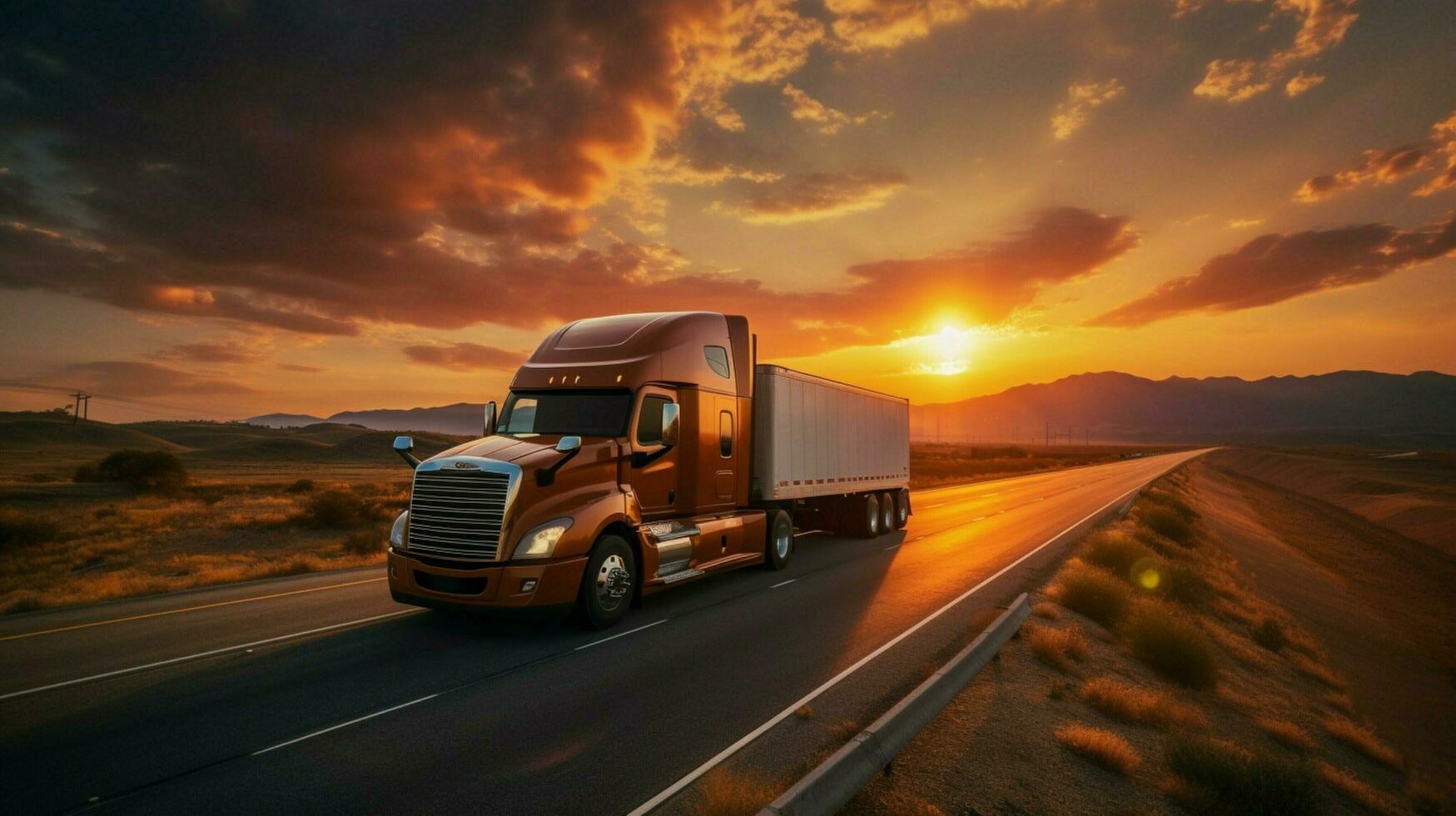 sun sets on trucking industry long journey photo