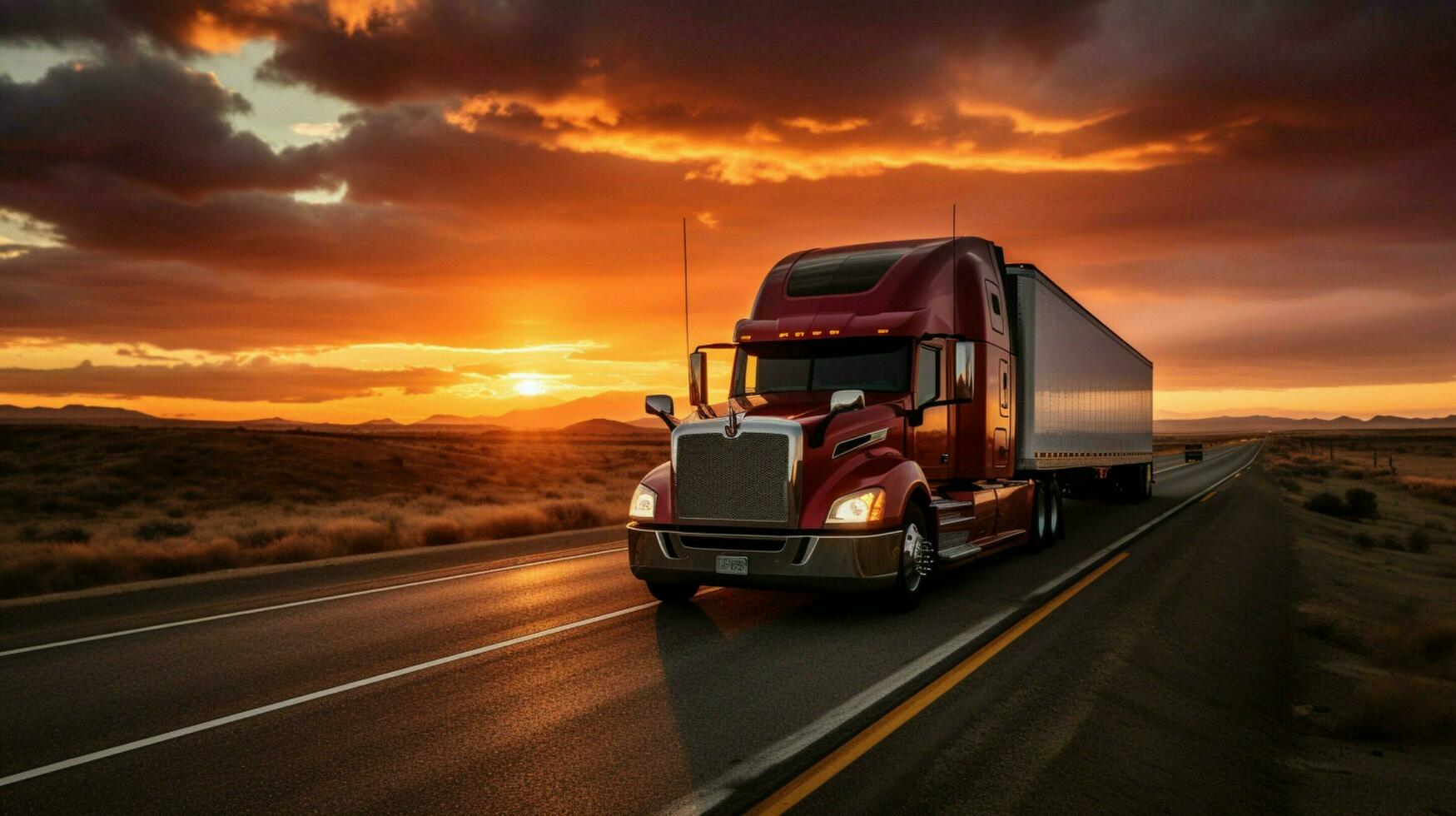 sun sets on trucking industry long journey photo