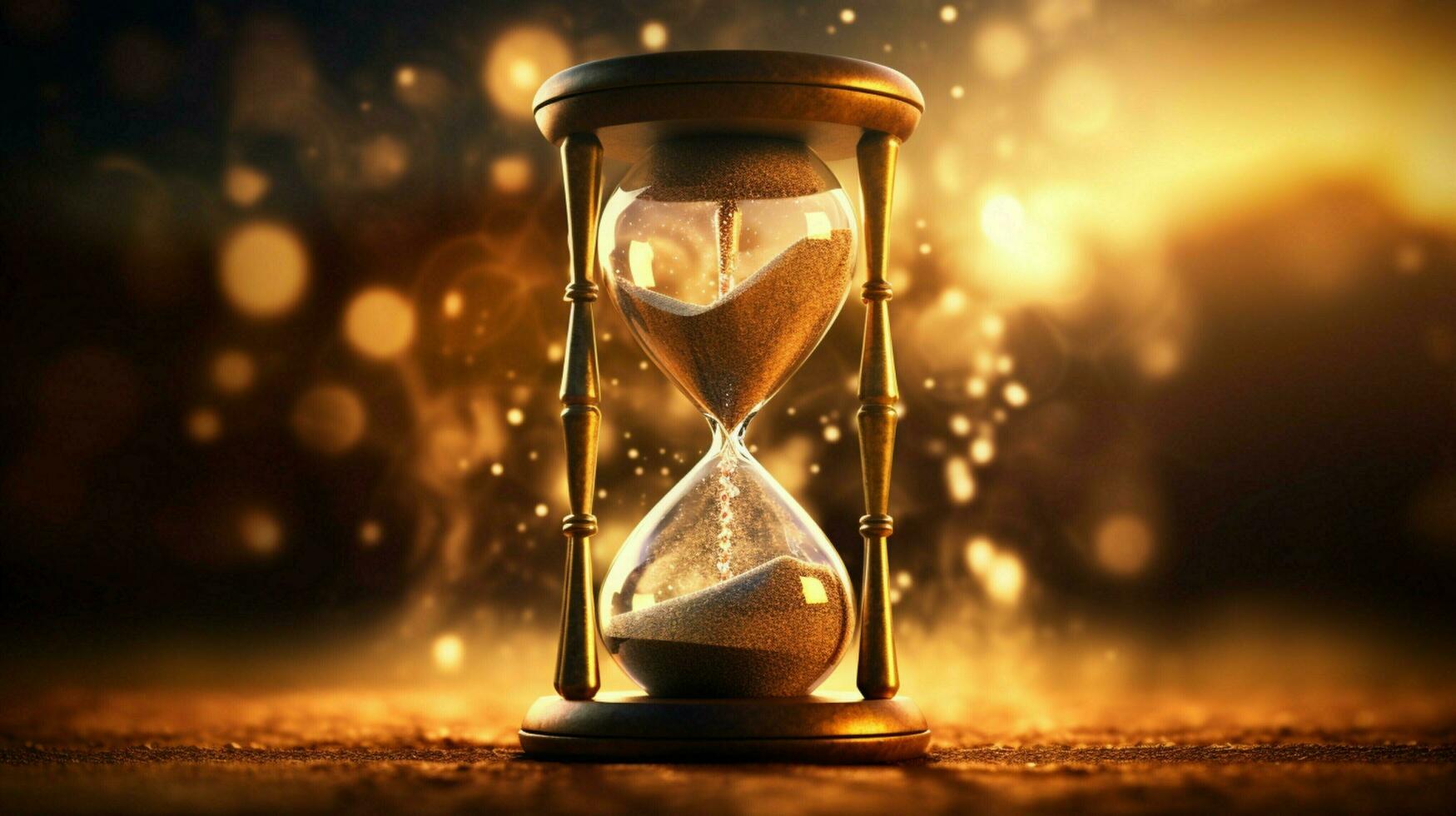 time flowing like sand in an hourglass countdown to celebrate photo