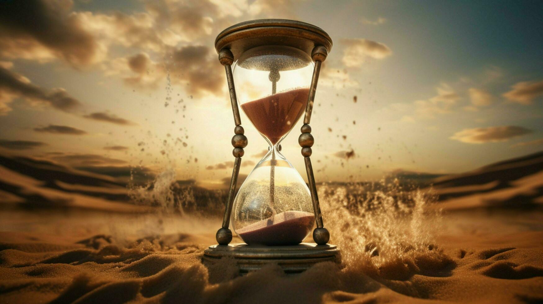 time flows like sand in an hourglass photo
