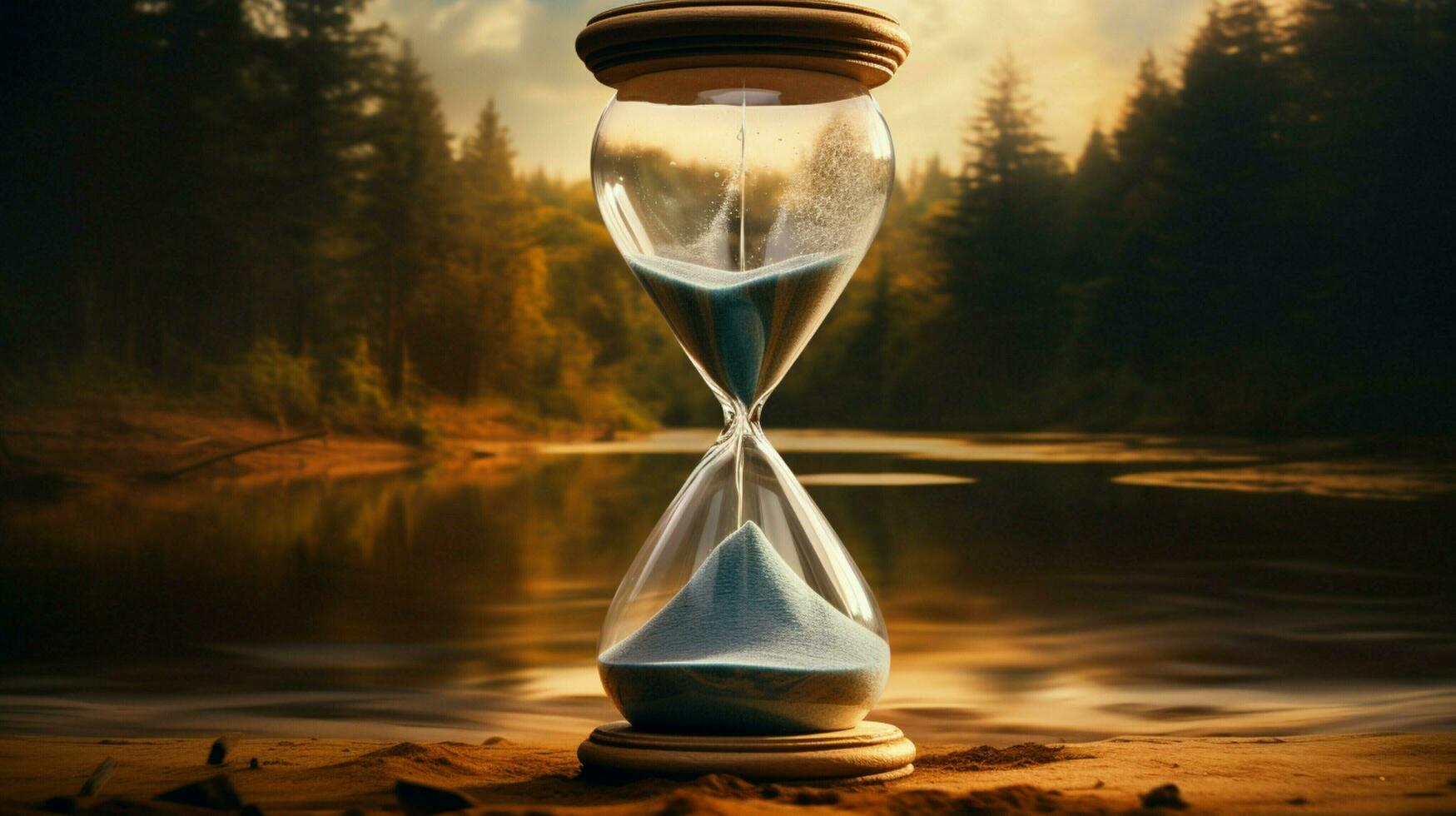 time flows like sand in an hourglass photo