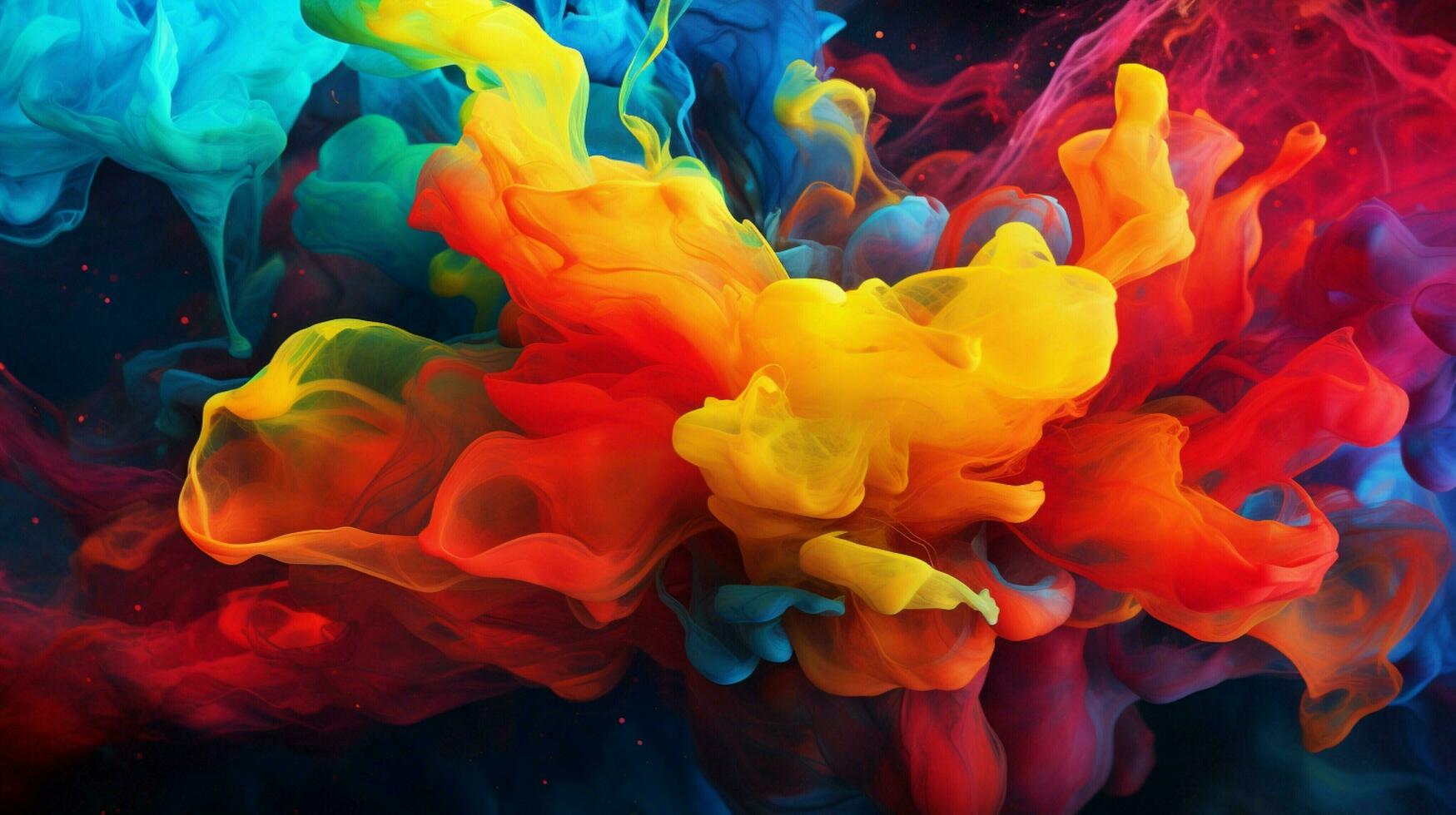 submarino caos vibrante profundo colores suave fluir foto