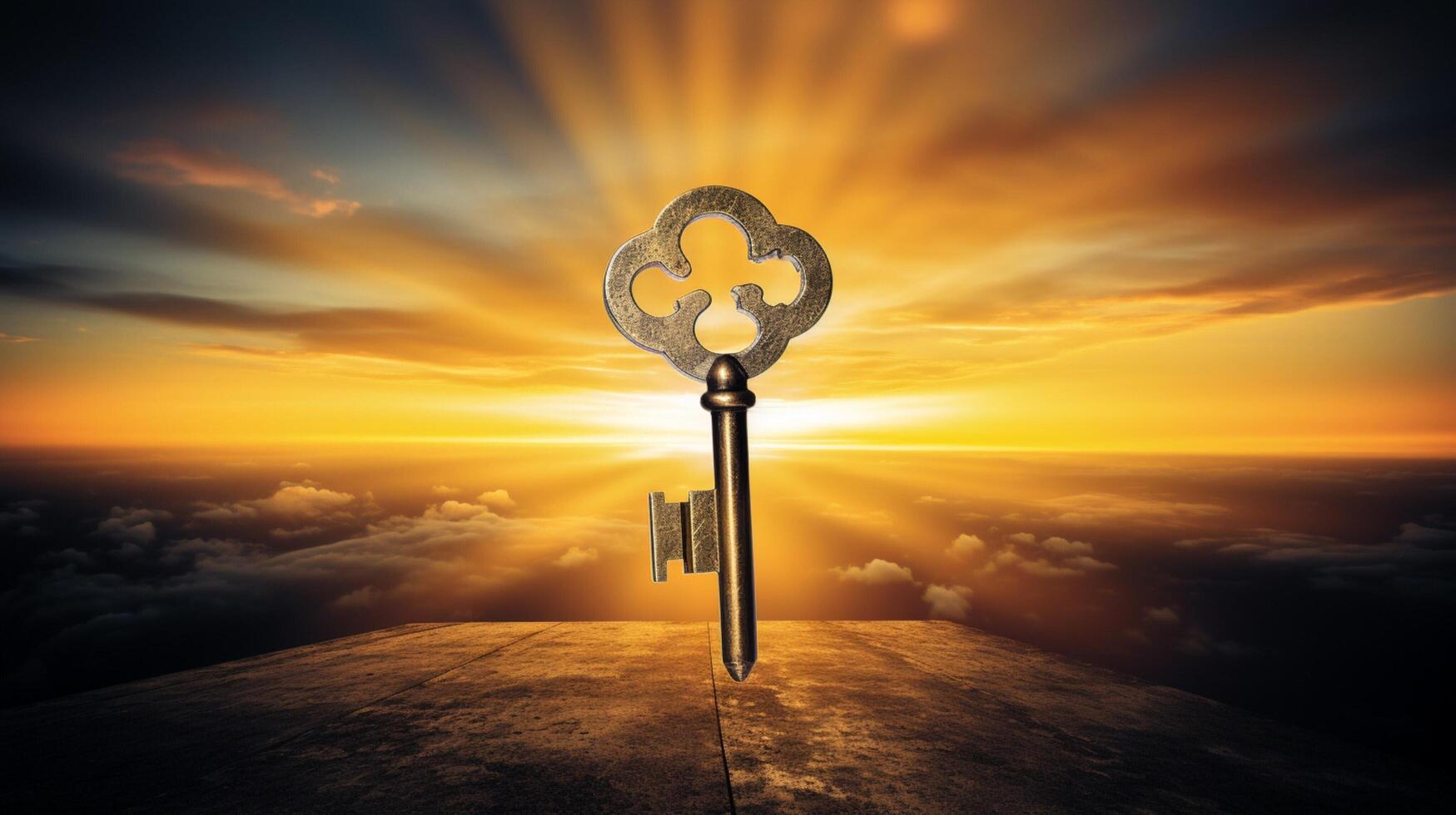 unlocking success with the key to opportunity photo