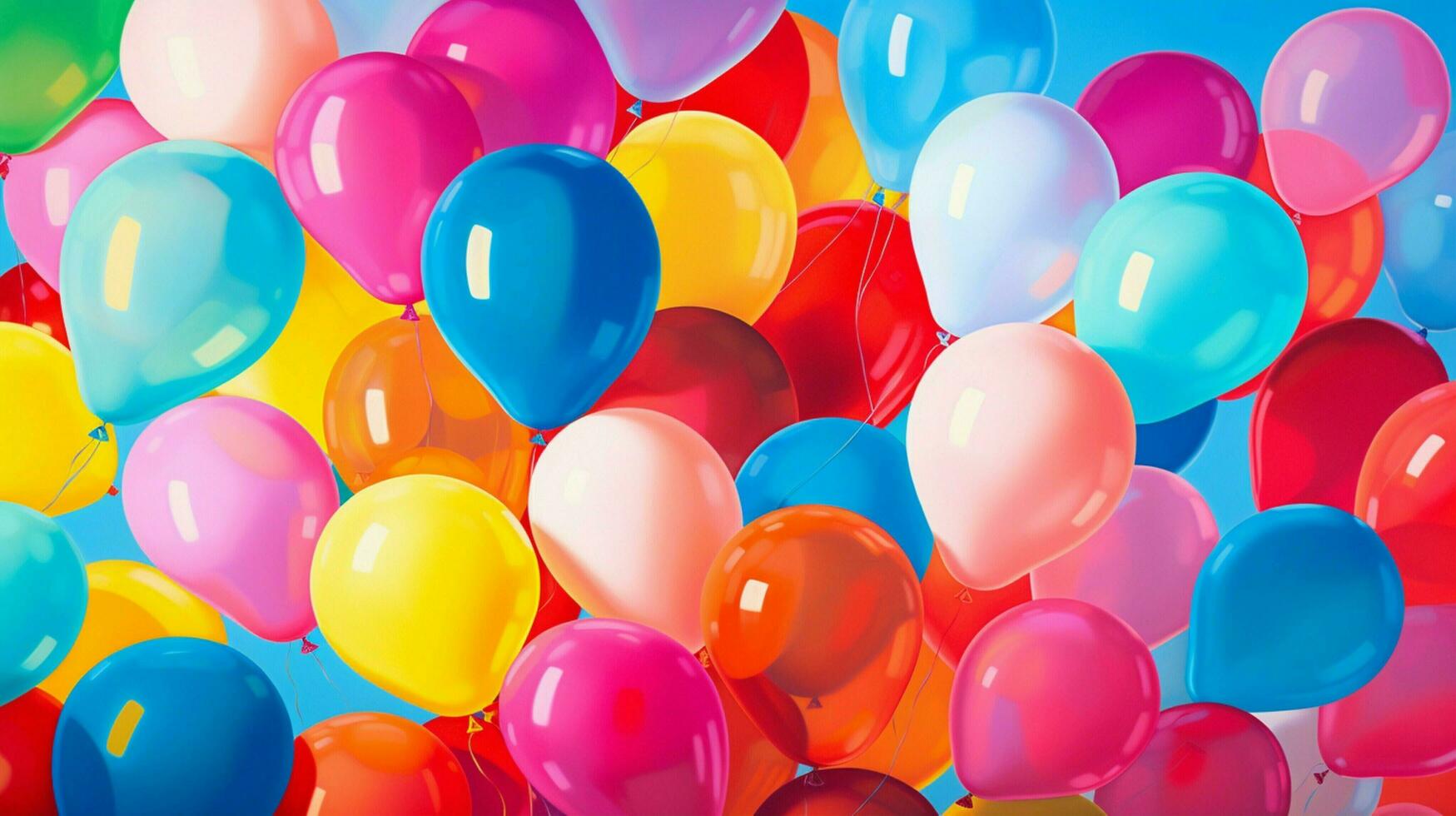 vibrant colored balloons symbolize birthday celebration photo