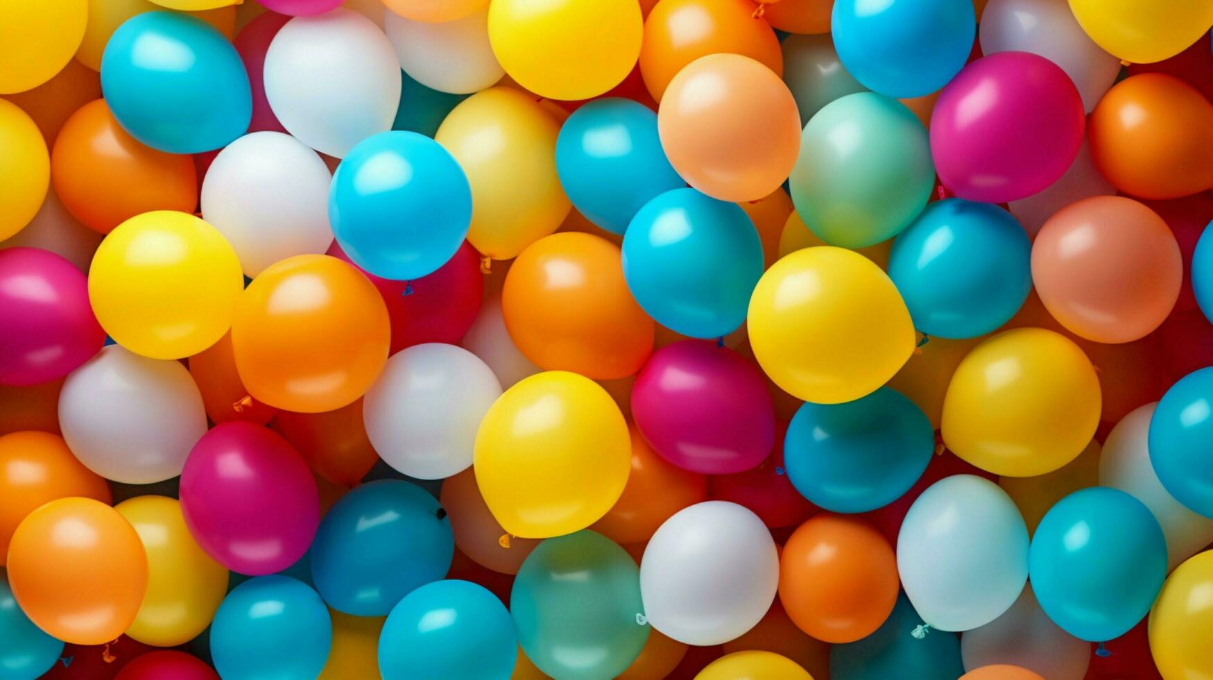 vibrant colored balloons symbolize birthday celebration photo