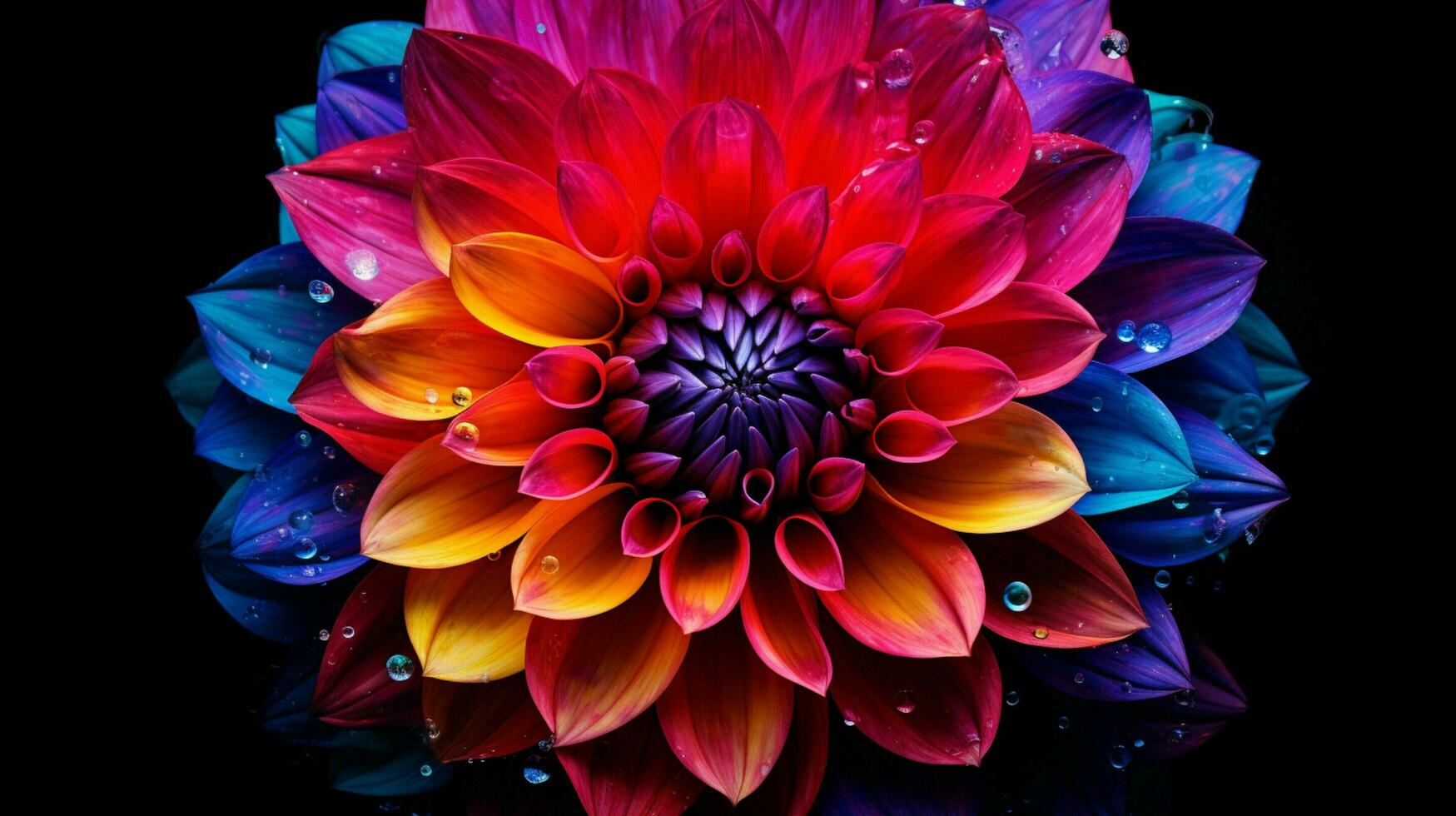 vibrant colored petals showcase the beauty of nature sing photo