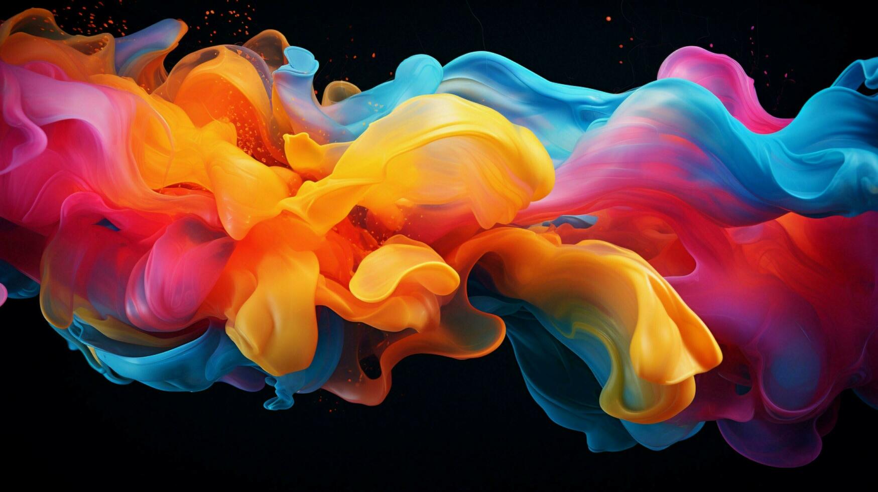 vibrant fantasy shapes flow in blurred motion photo