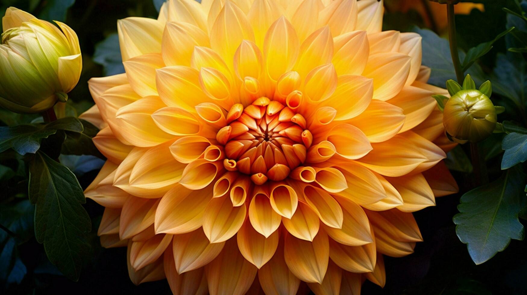 vibrant yellow dahlia blossom a gift of nature beauty photo