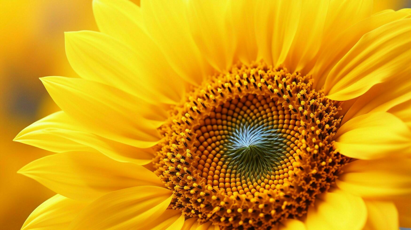 vibrant yellow sunflower close up of petal beauty in nature photo