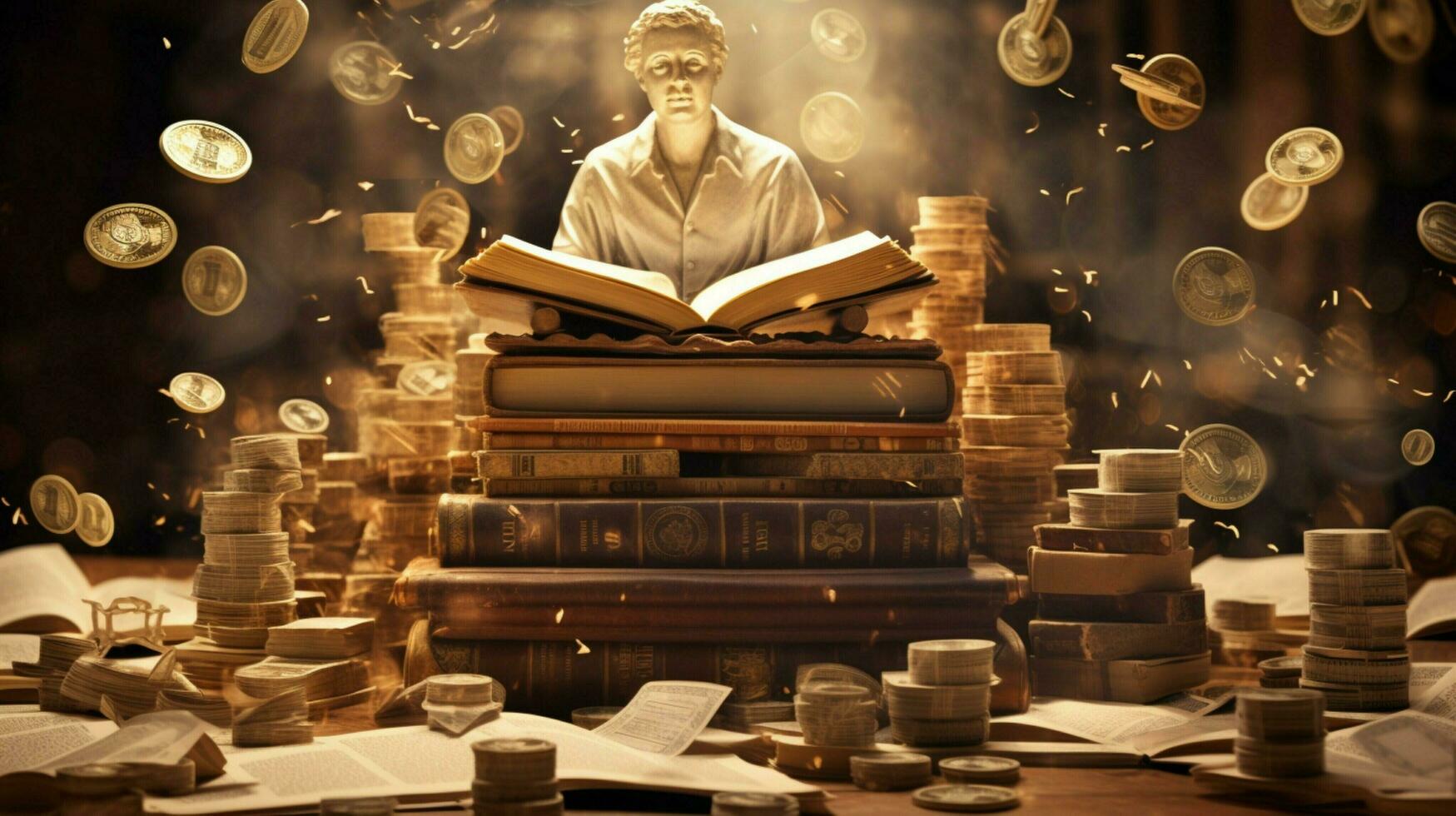 wisdom expertise and success in abundance piled photo
