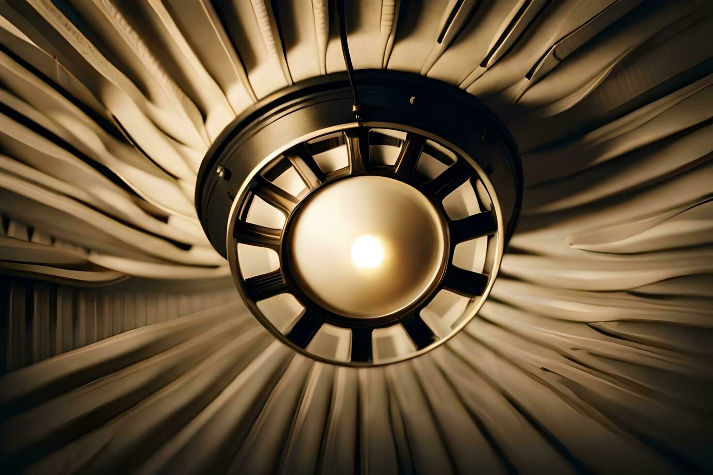 a close up of a light fixture in a room. AI-Generated photo