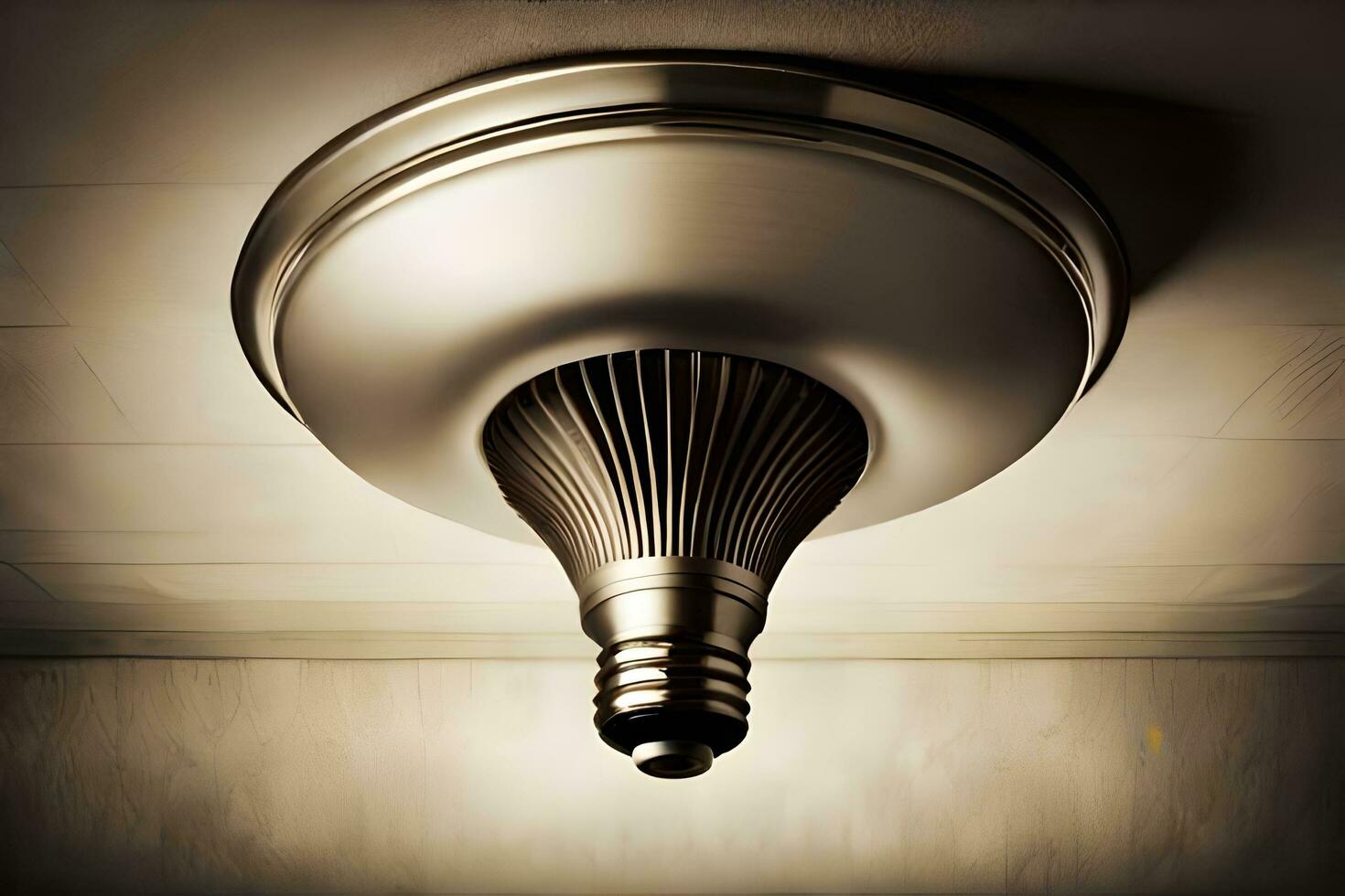 a light bulb is hanging from the ceiling. AI-Generated photo