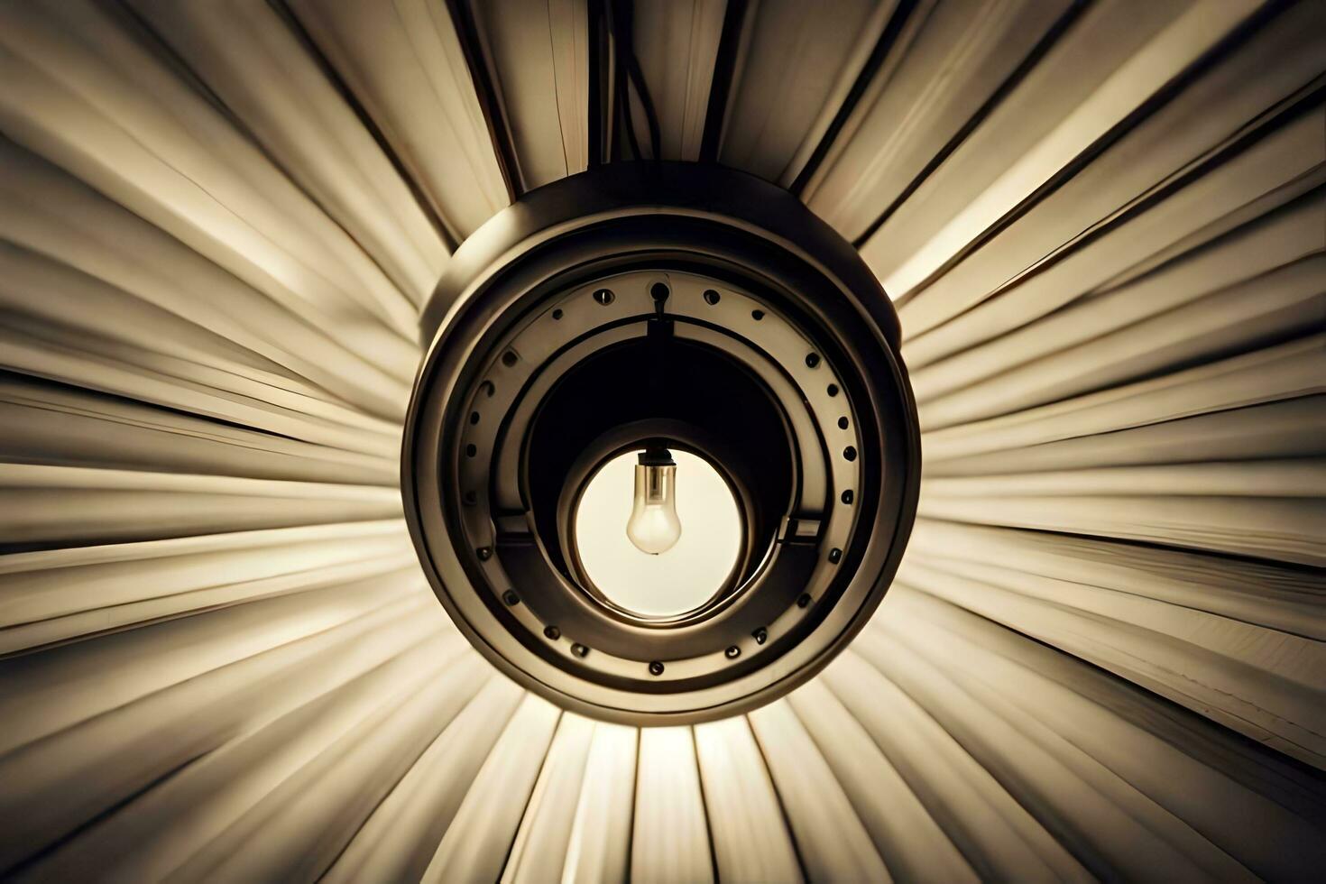 a light bulb is on a wall in a room. AI-Generated photo