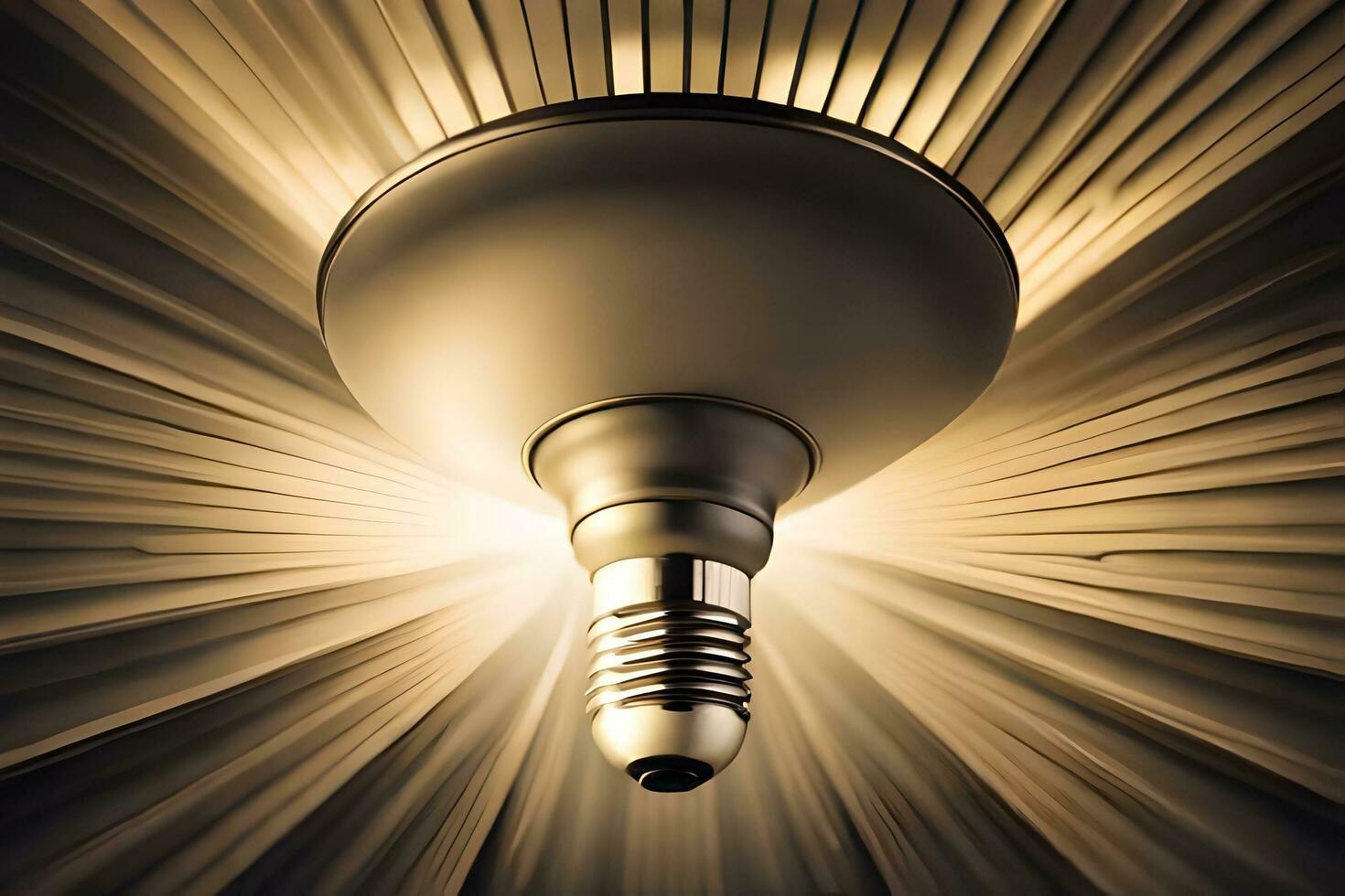 a light bulb is shining in the dark. AI-Generated photo