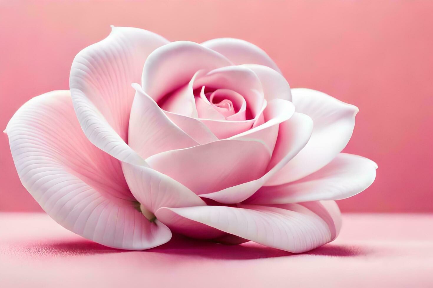 a single pink rose on a pink background. AIGenerated 32962715 Stock